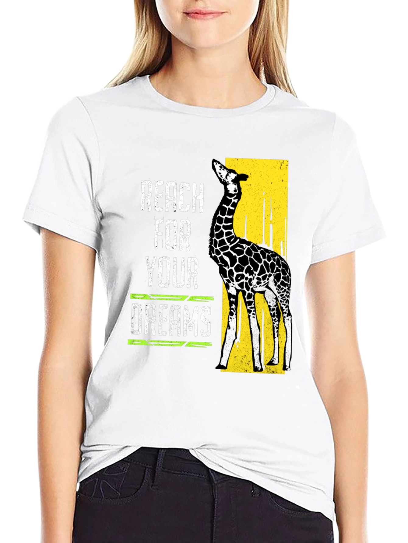 Reach For Your Dreams Giraffe Graphic Tee