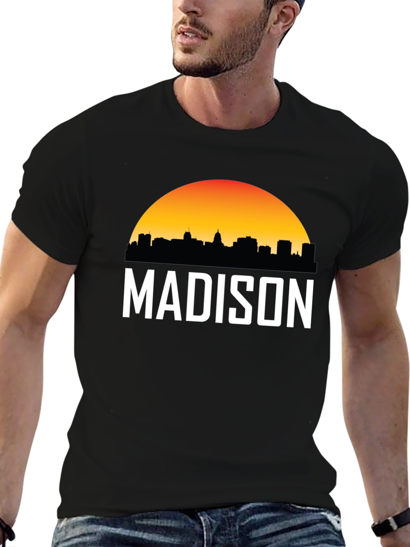 Madison Skyline T-Shirt - Sunset Graphic Tee