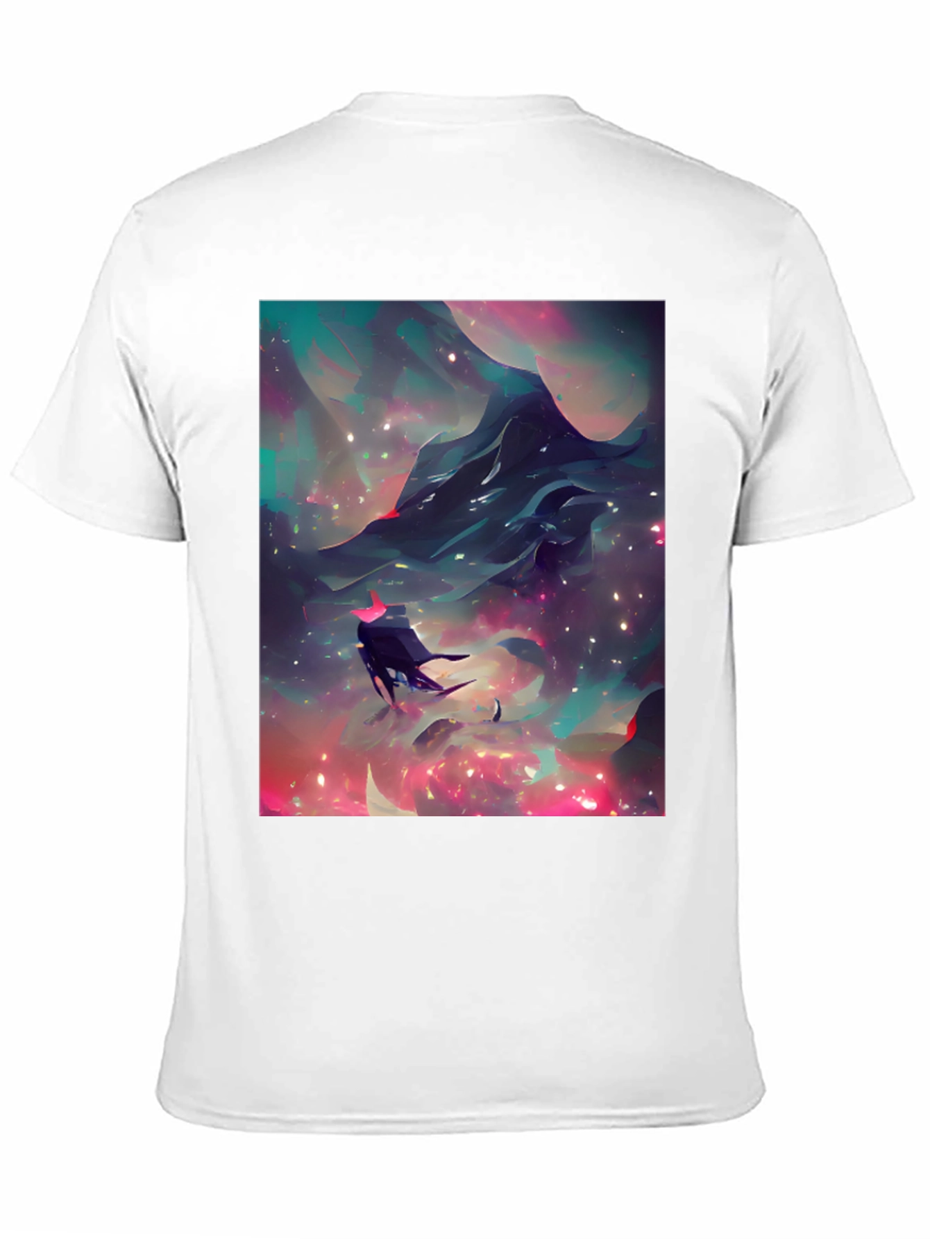 Nebula Voyager Graphic Tee - Black Cotton Comfort