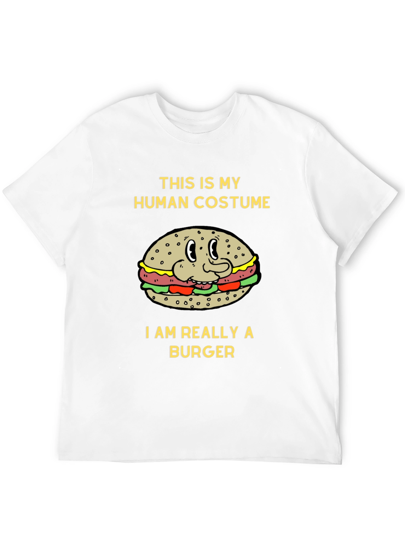 Human Costume Burger T-Shirt - Novelty Tee