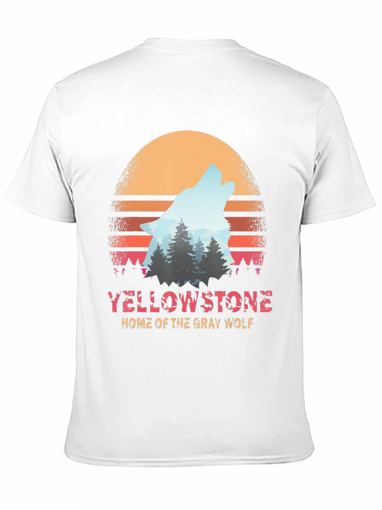 Yellowstone Gray Wolf Retro T-Shirt