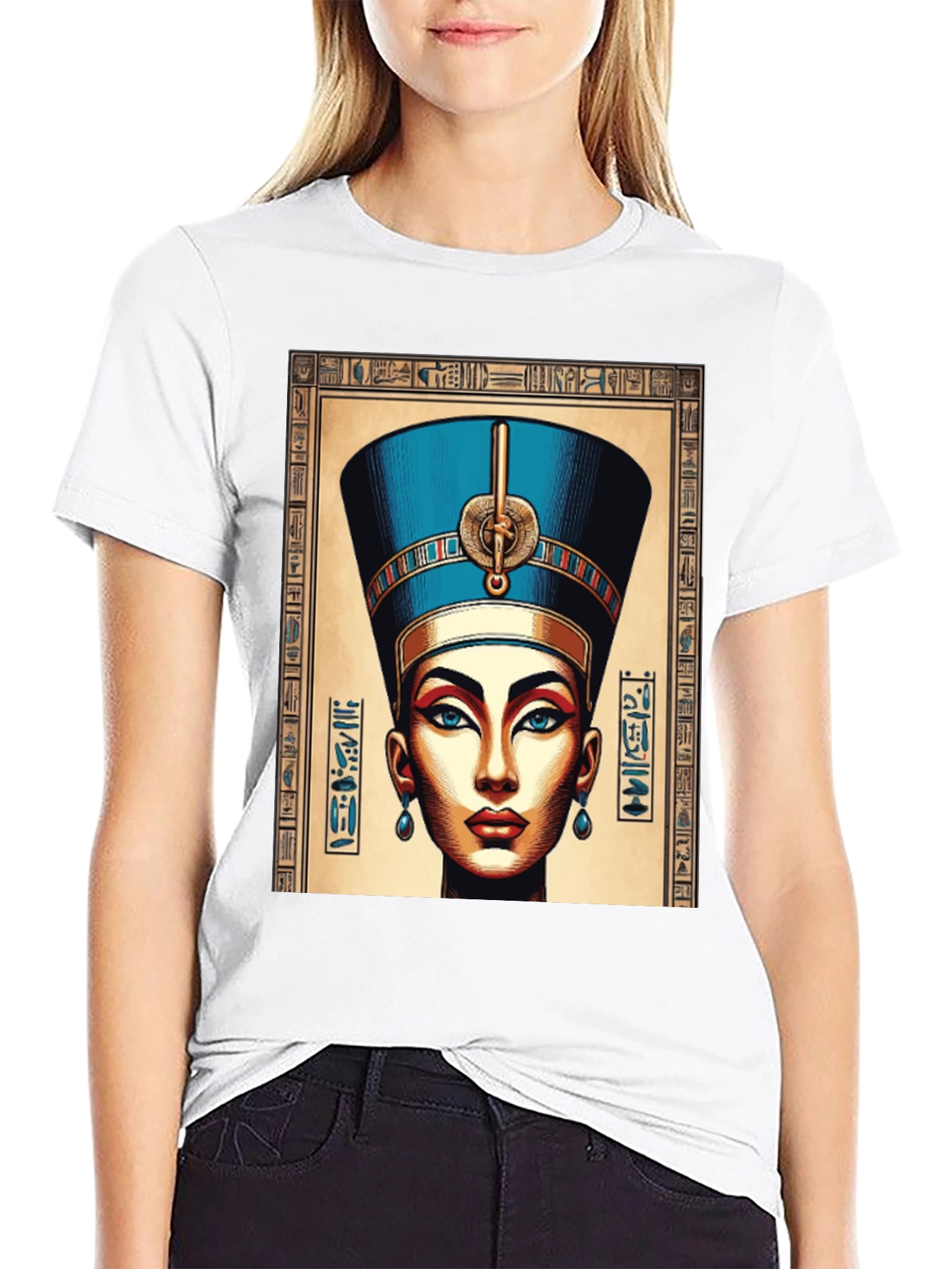Nefertiti Graphic Tee - Egyptian Queen