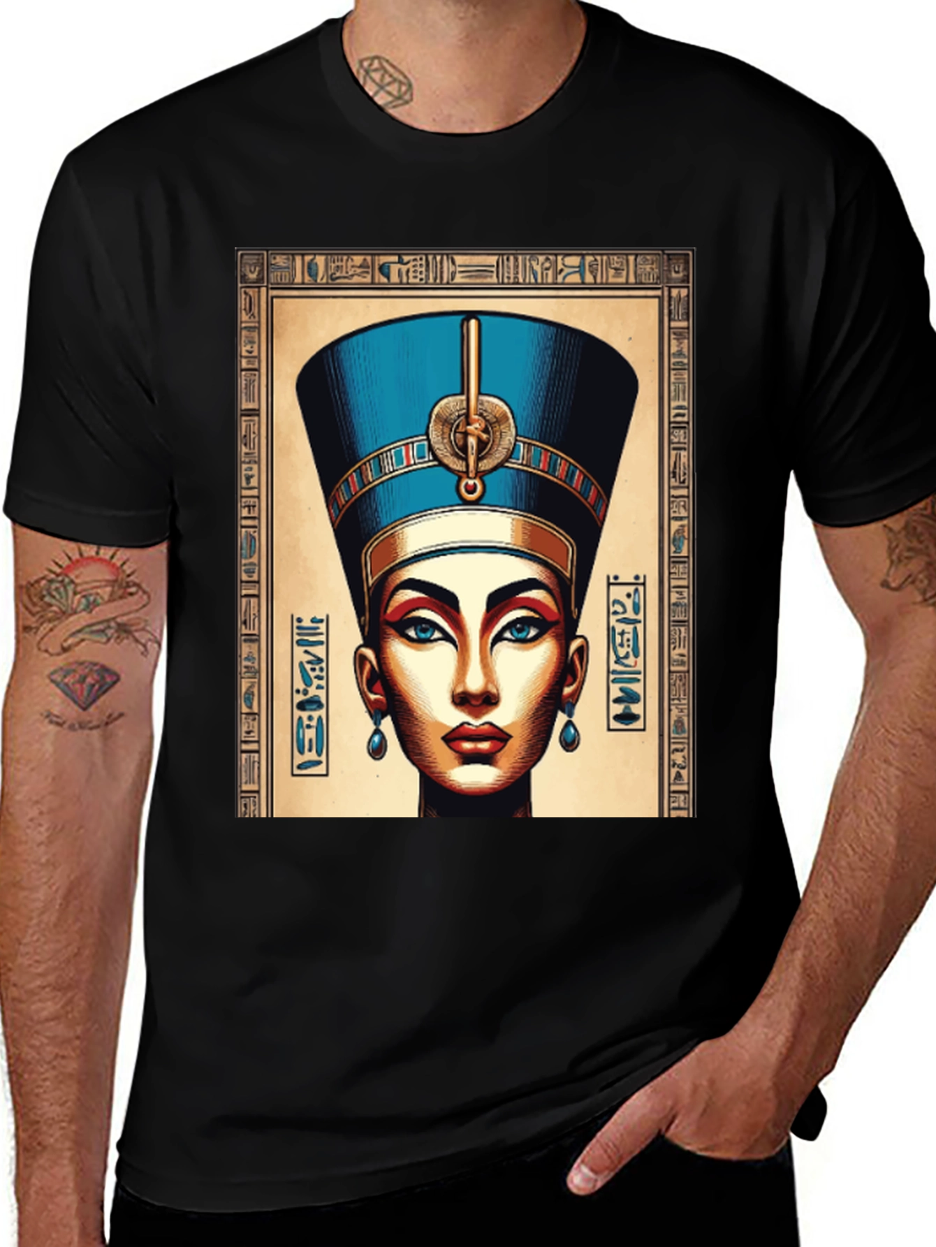 Nefertiti Graphic Tee - Egyptian Queen