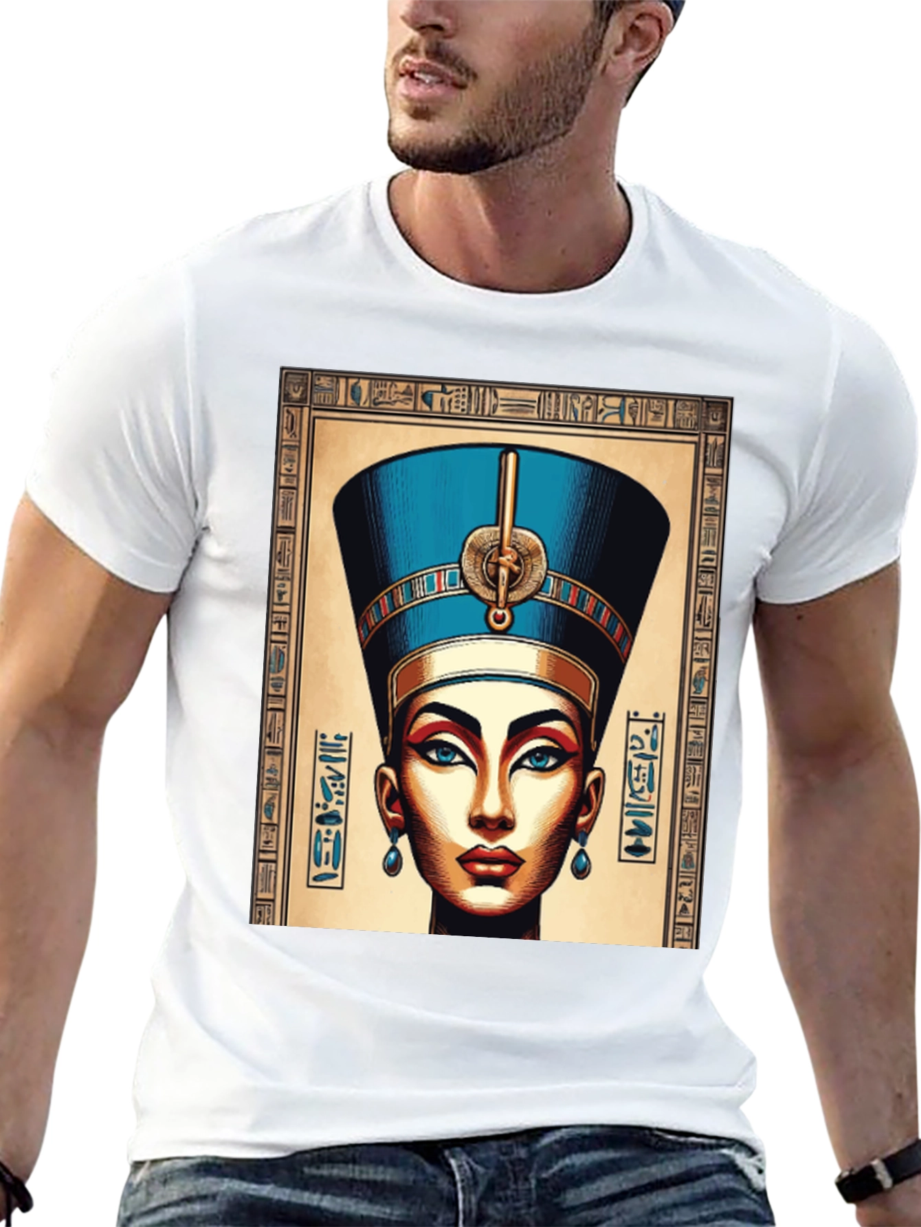 Nefertiti Graphic Tee - Egyptian Queen