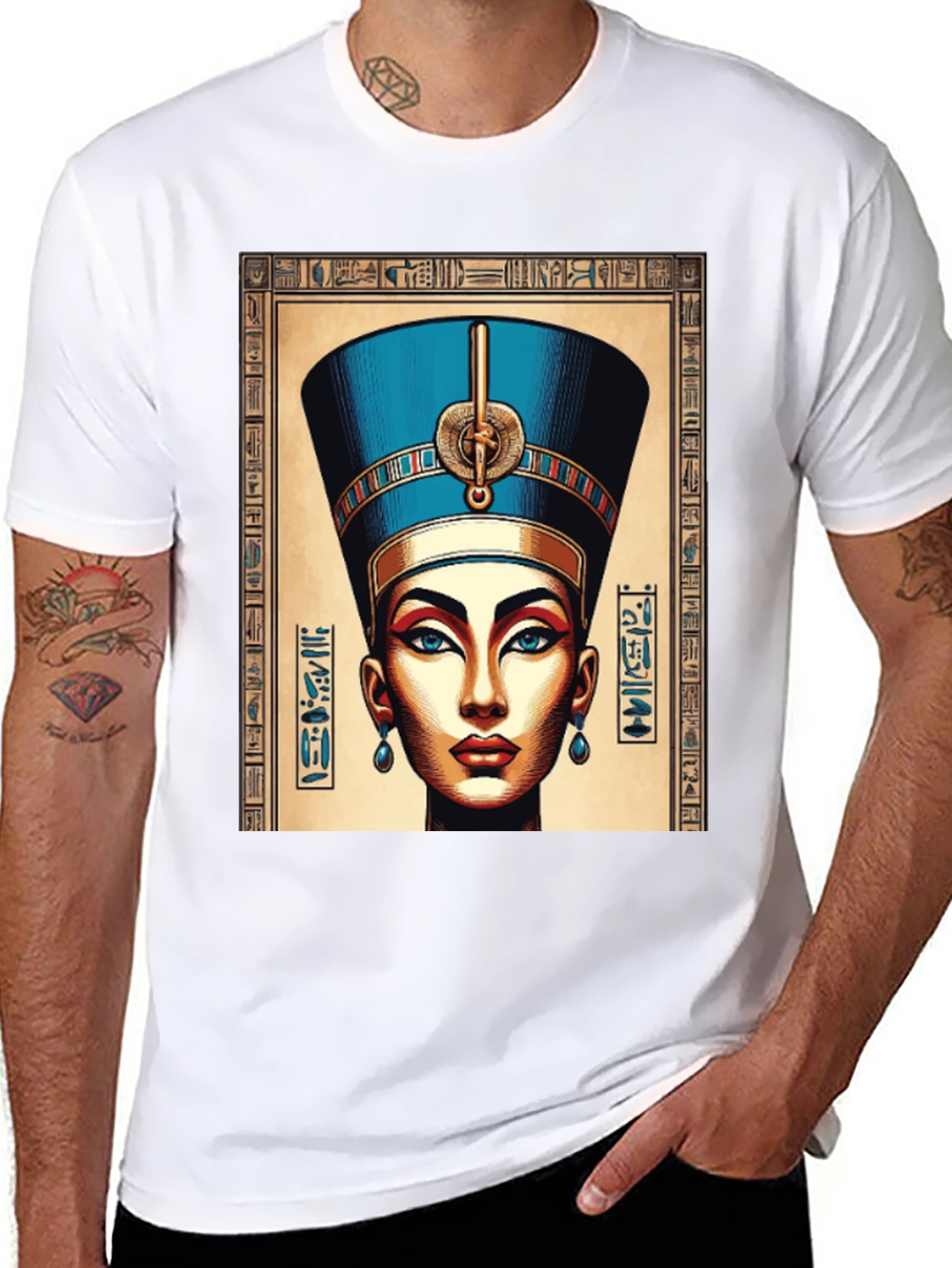 Nefertiti Graphic Tee - Egyptian Queen