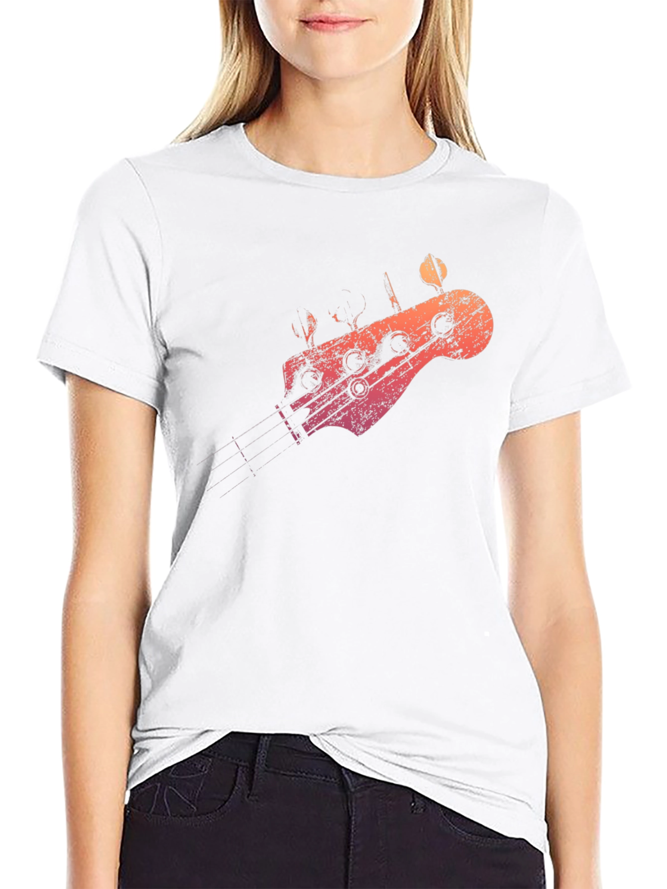 Bass Guitar Headstock Graphic T-Shirt