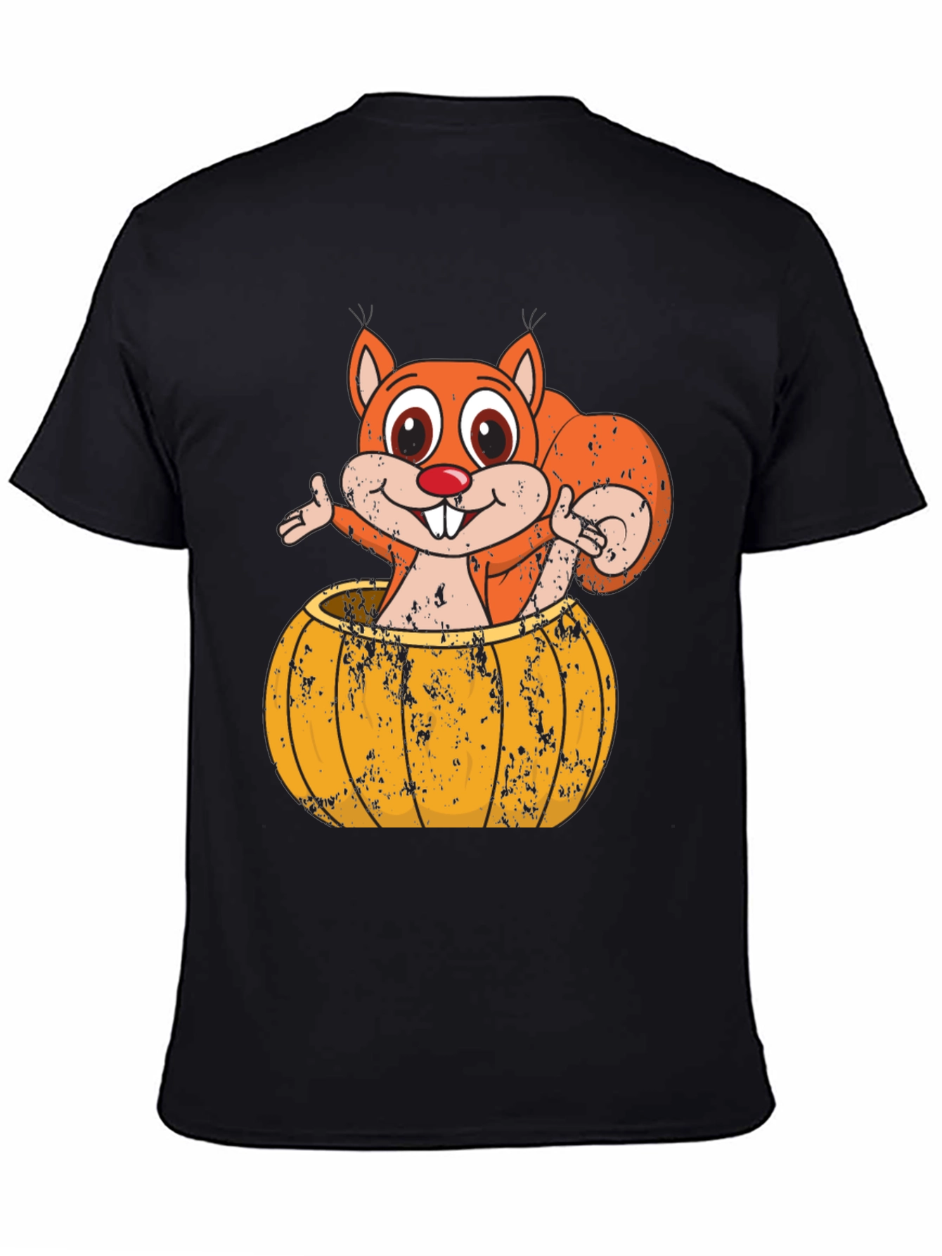 Squirrel Pumpkin T-Shirt - Fall Harvest Graphic Tee