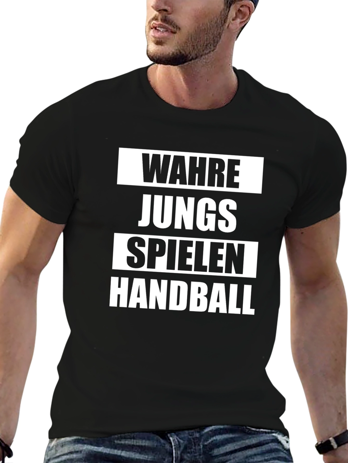 Handball T-Shirt: Wahre Jungs Spielen Handball