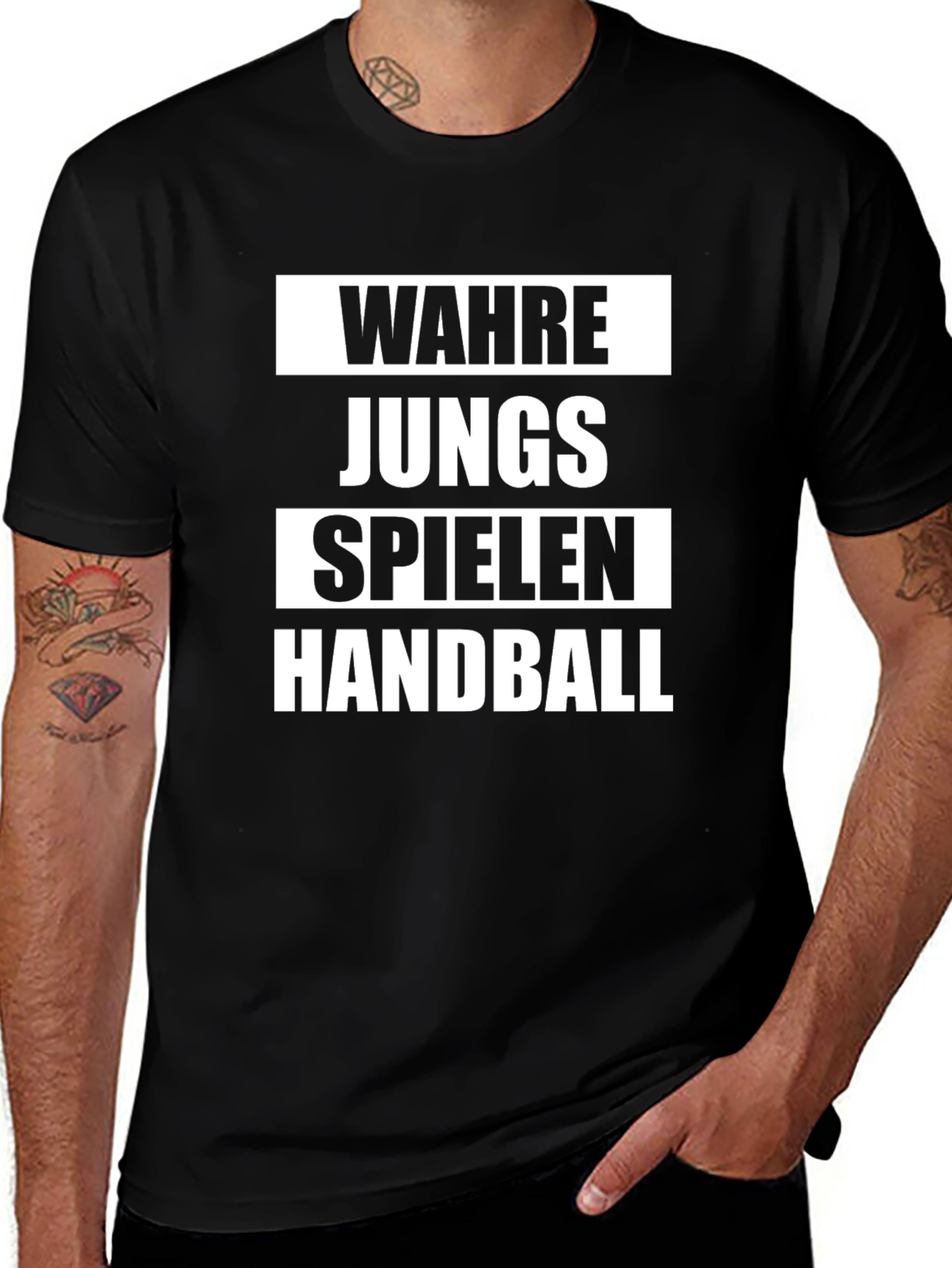 Handball T-Shirt: Wahre Jungs Spielen Handball