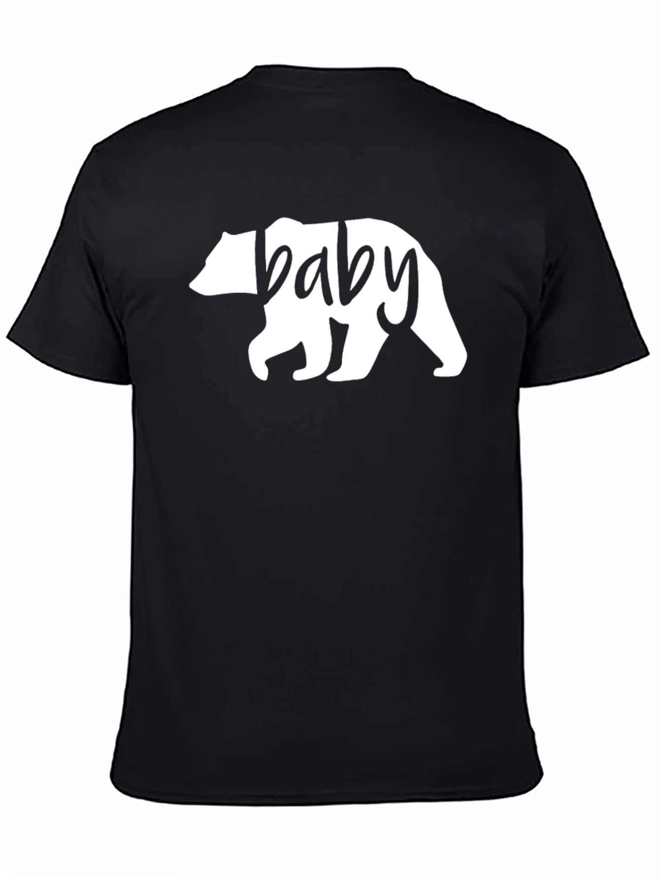 Baby Bear Graphic Tee - Black Cotton T-Shirt