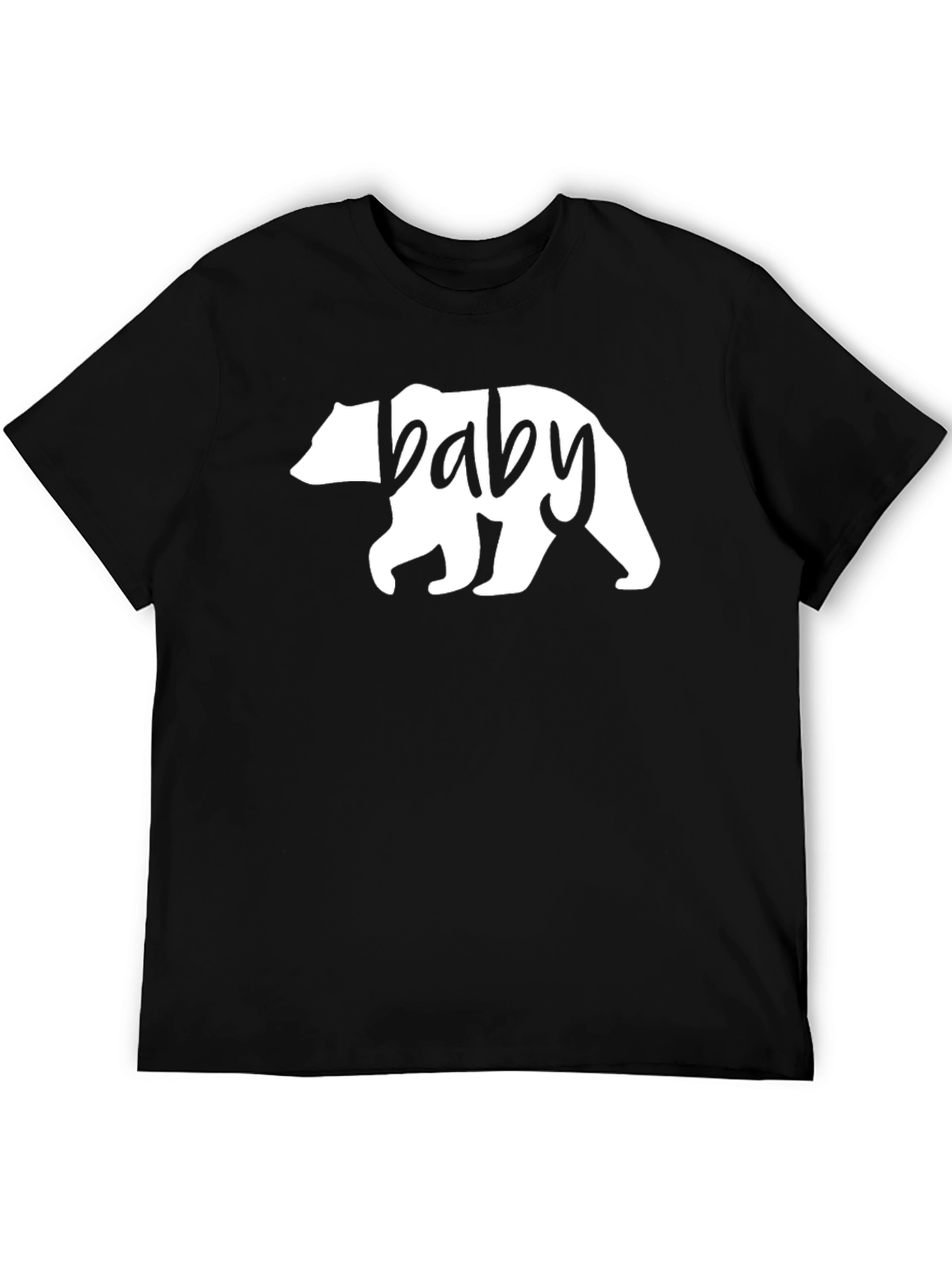 Baby Bear Graphic Tee - Black Cotton T-Shirt