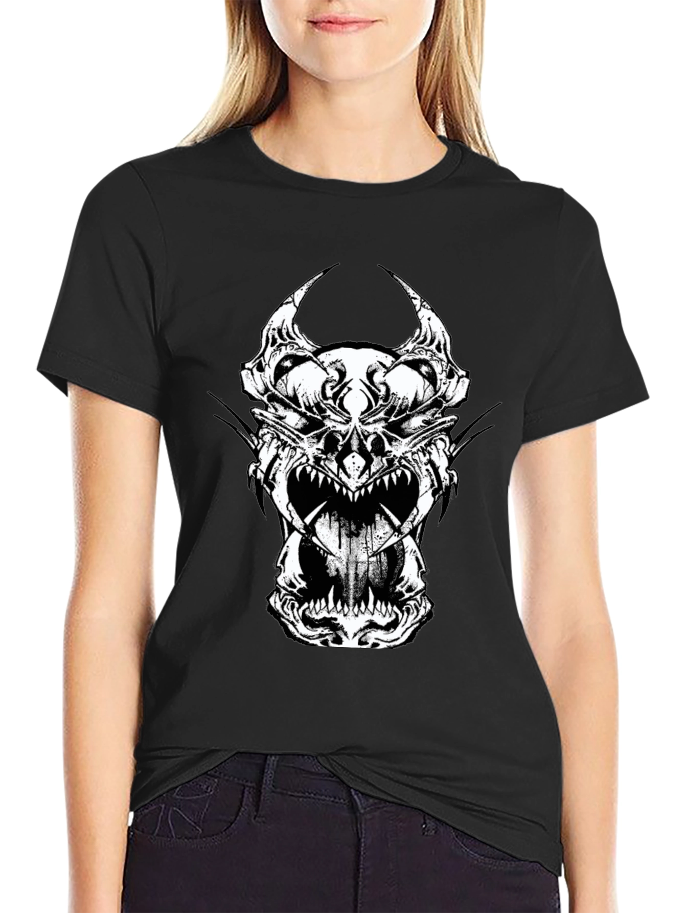 Skull Devil Graphic Black T-Shirt
