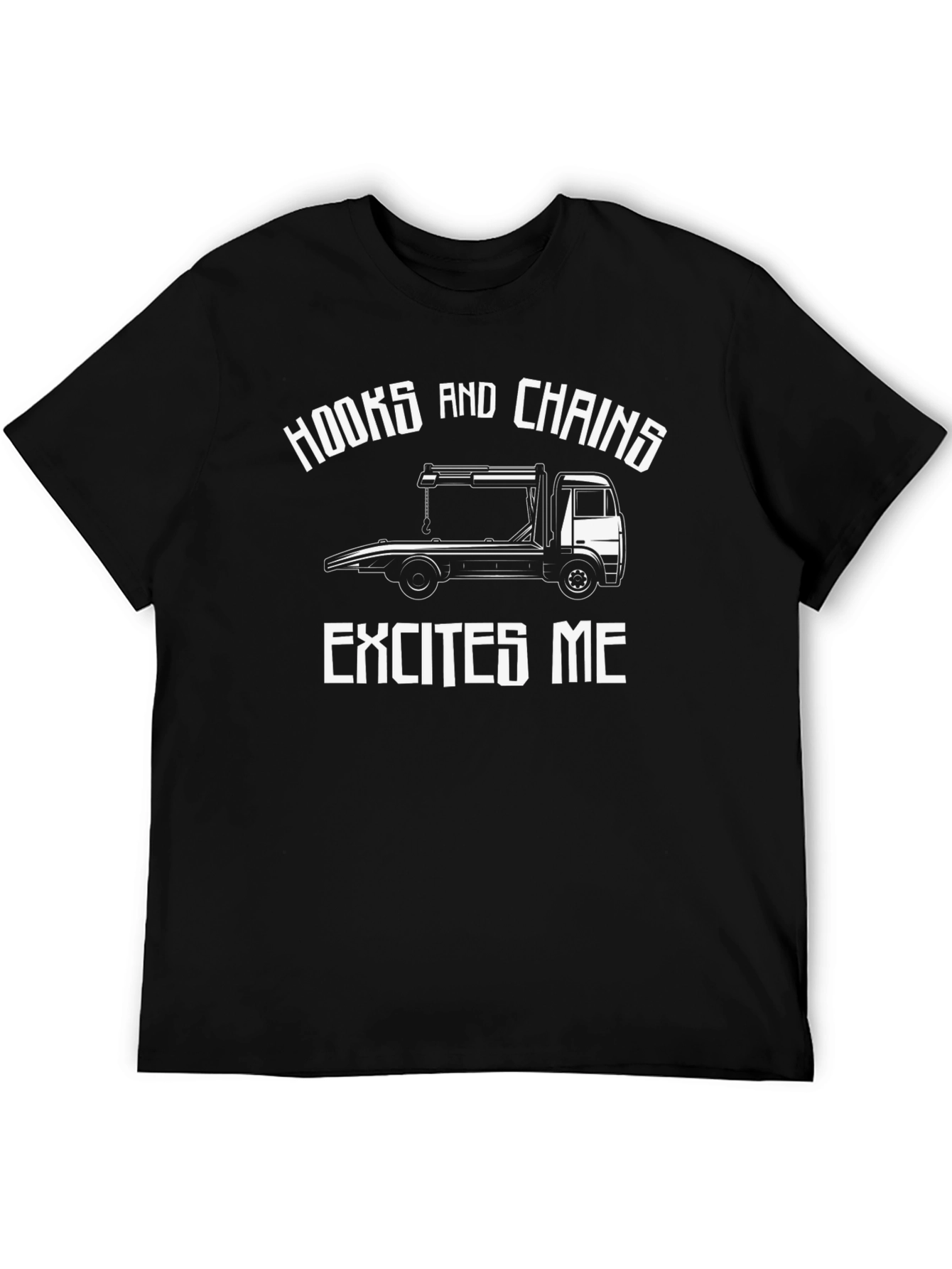 Hooks and Chains Excites Me Black T-Shirt