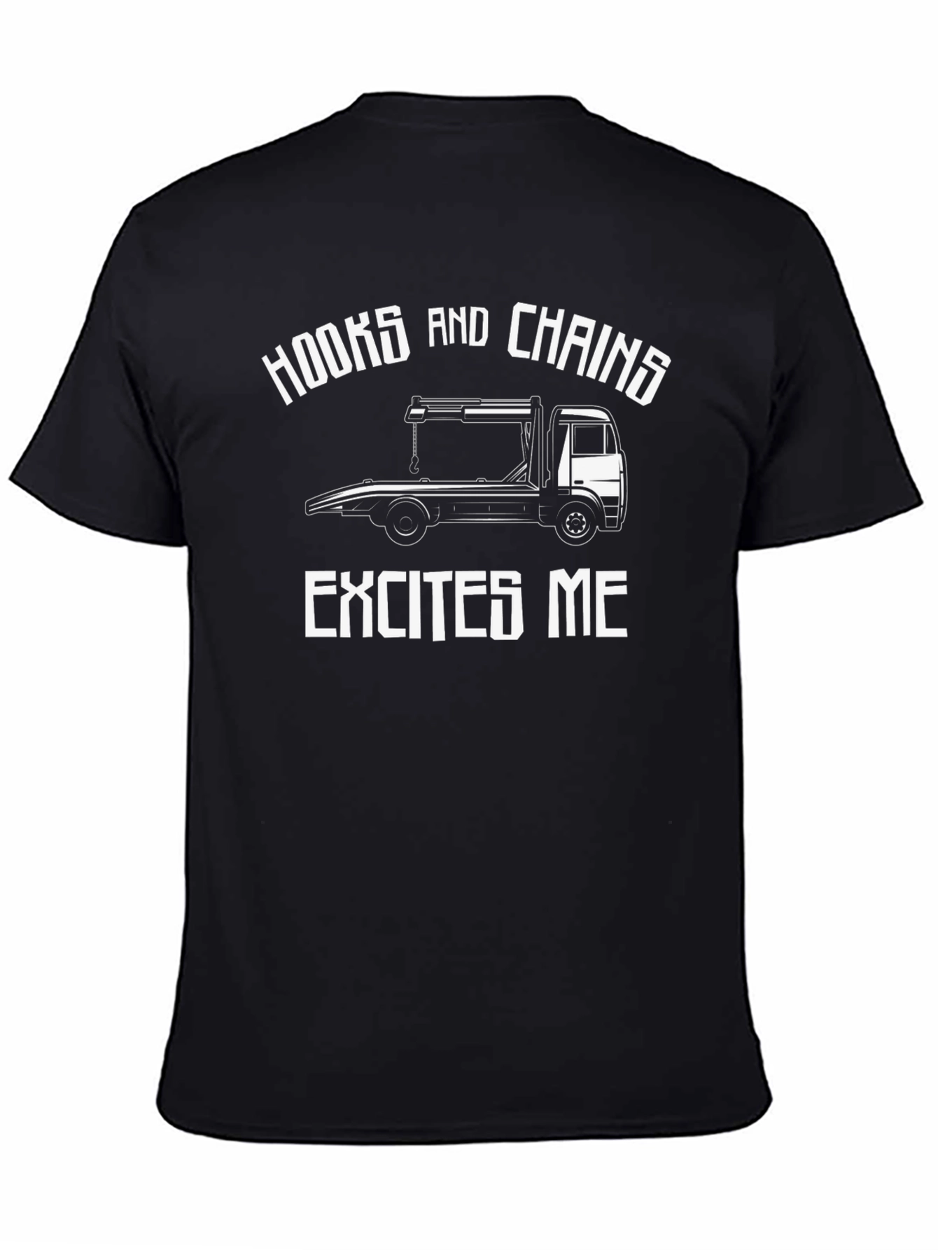 Hooks and Chains Excites Me Black T-Shirt