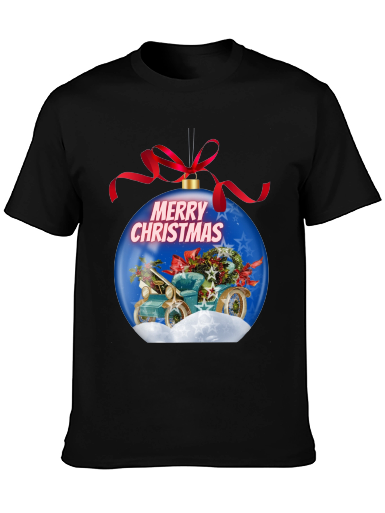 Festive Christmas Car Ornament T-Shirt