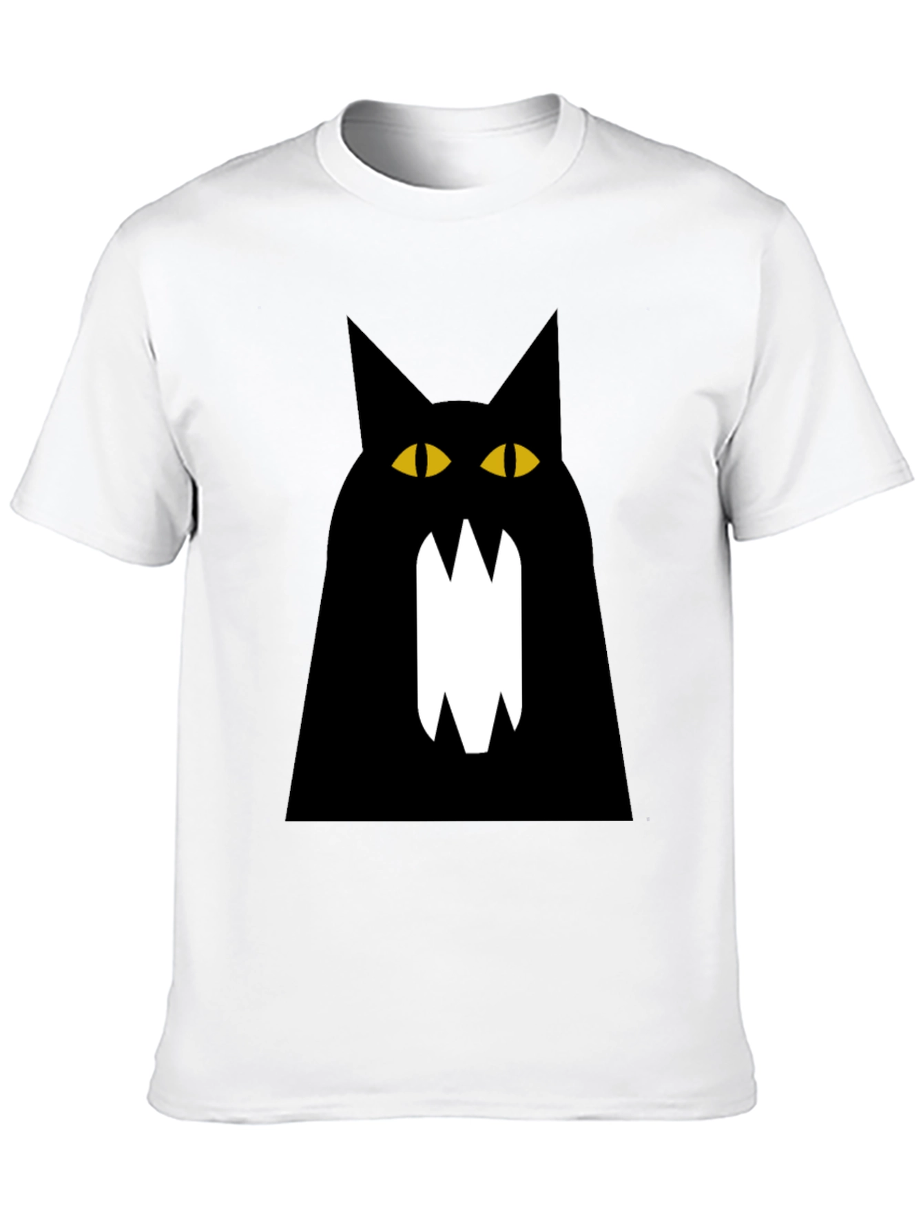 Black Cat Graphic Tee - Mens Cotton T-Shirt