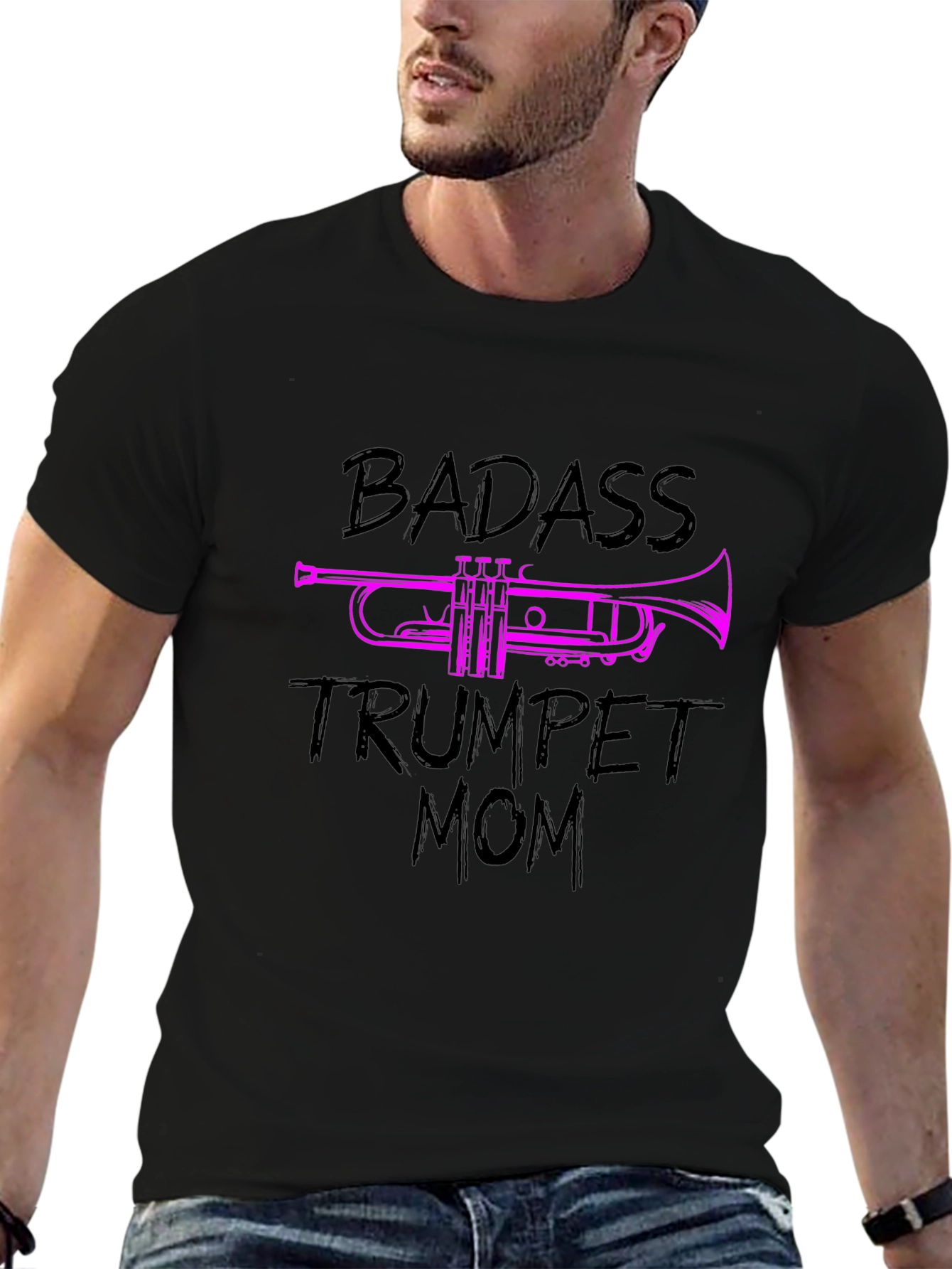 Badass Trumpet Mom Graphic T-Shirt