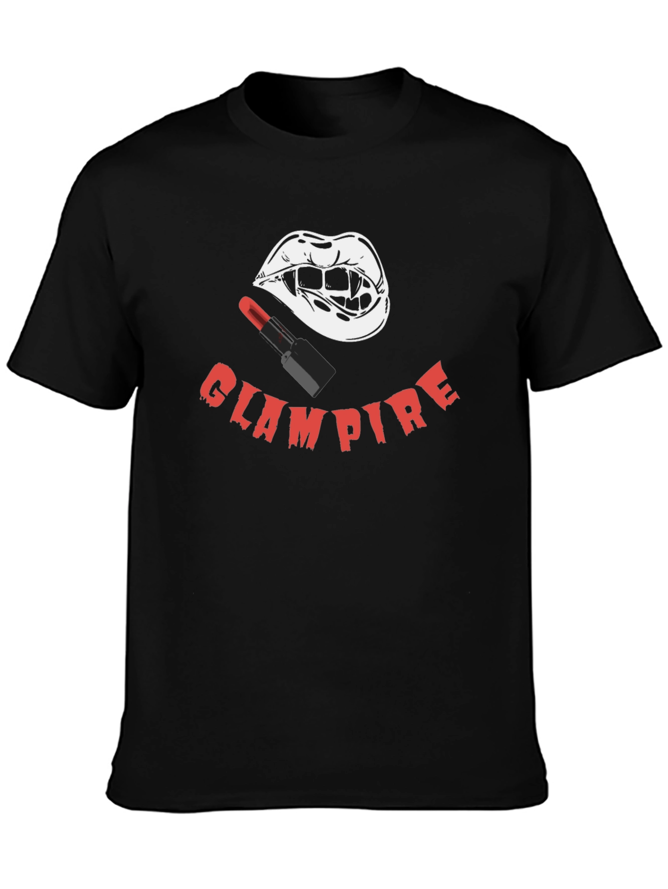 Glampire T-Shirt - Stylish Vampire Lips & Lipstick Tee