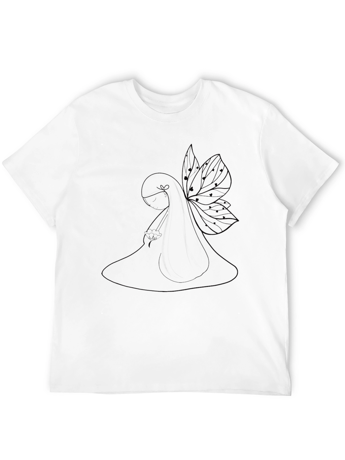 Black T-Shirt with Abstract Graphic Design