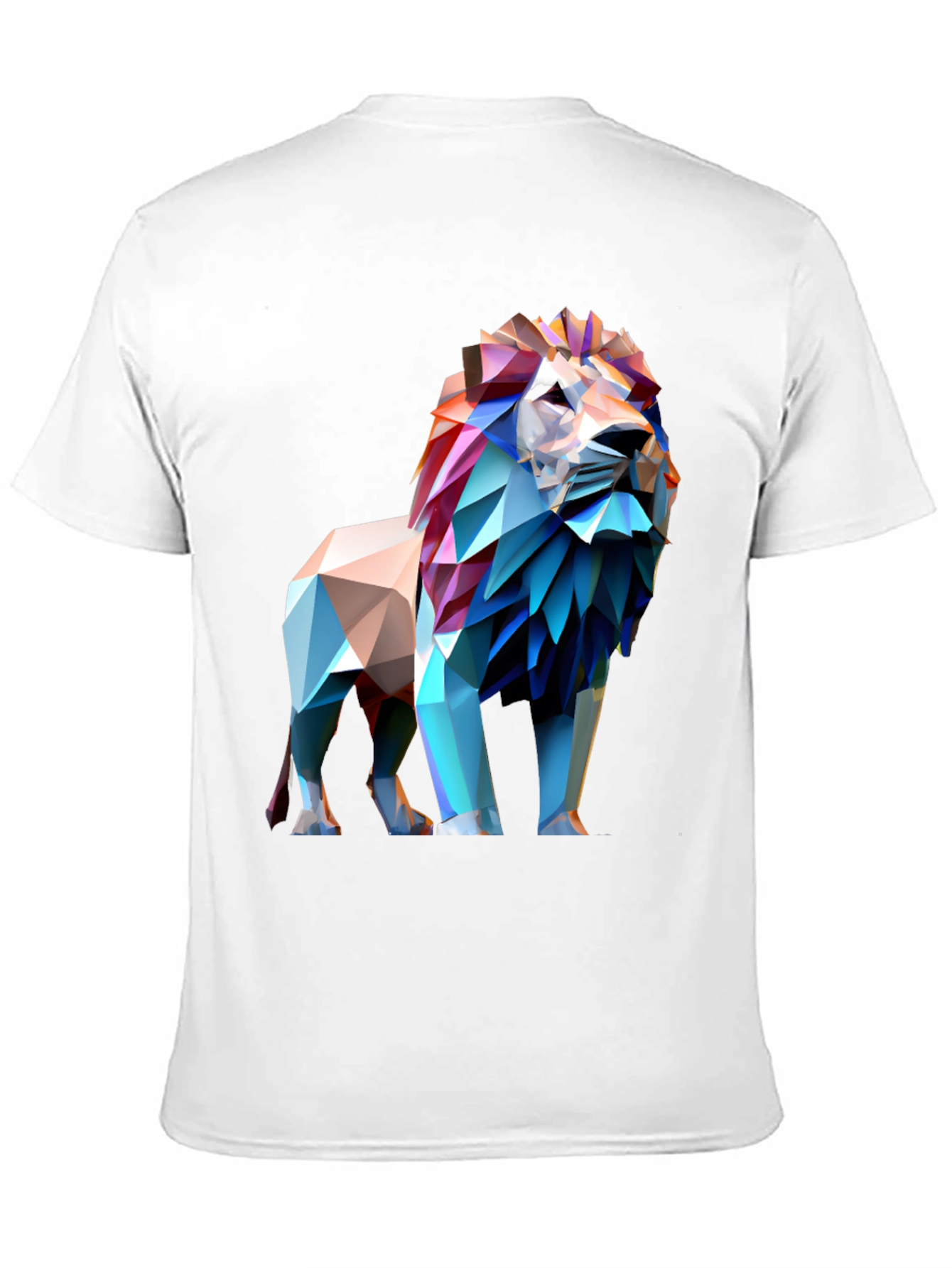 Geometric Lion Graphic Tee - Bold Style