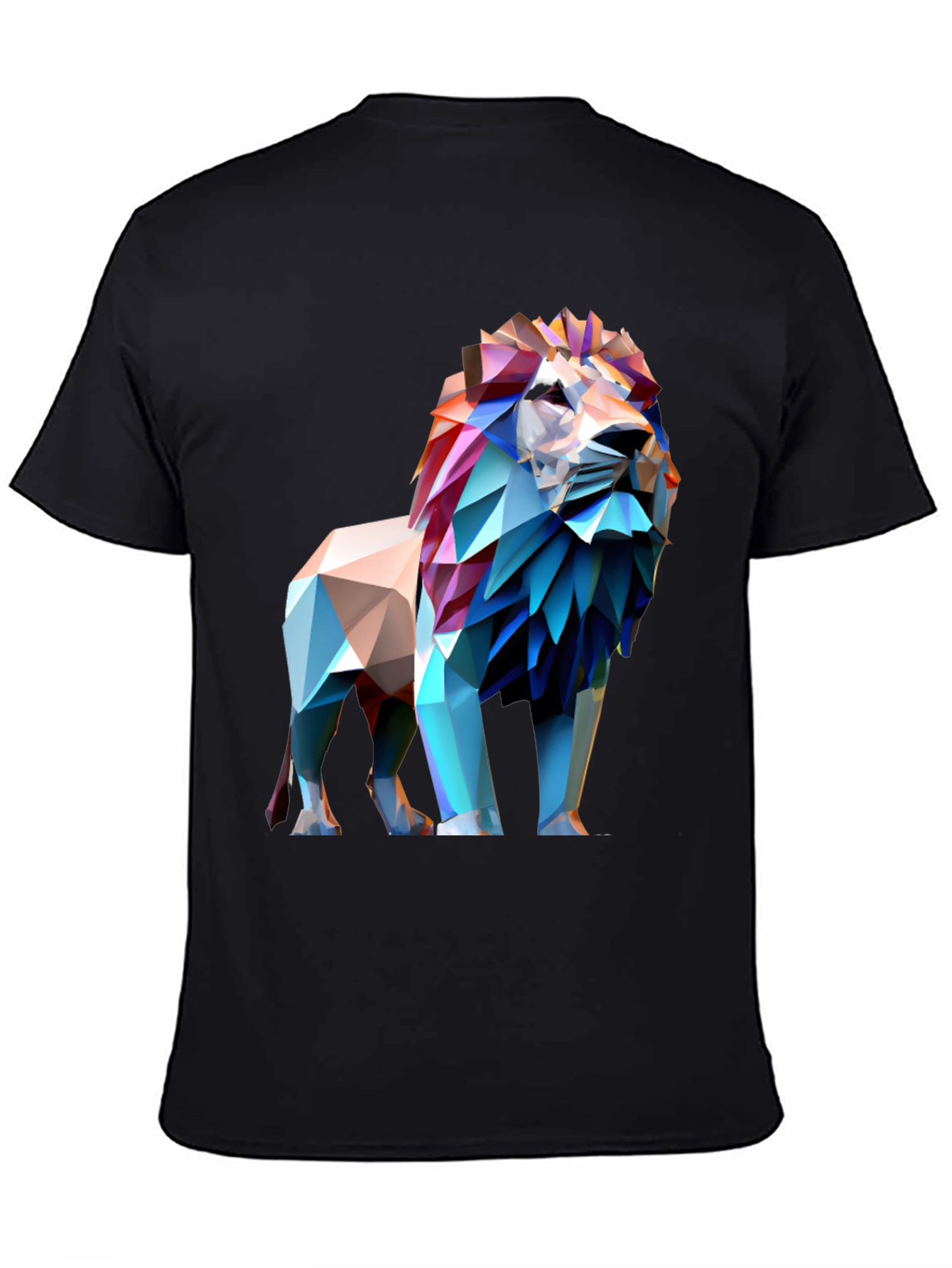 Geometric Lion Graphic Tee - Bold Style