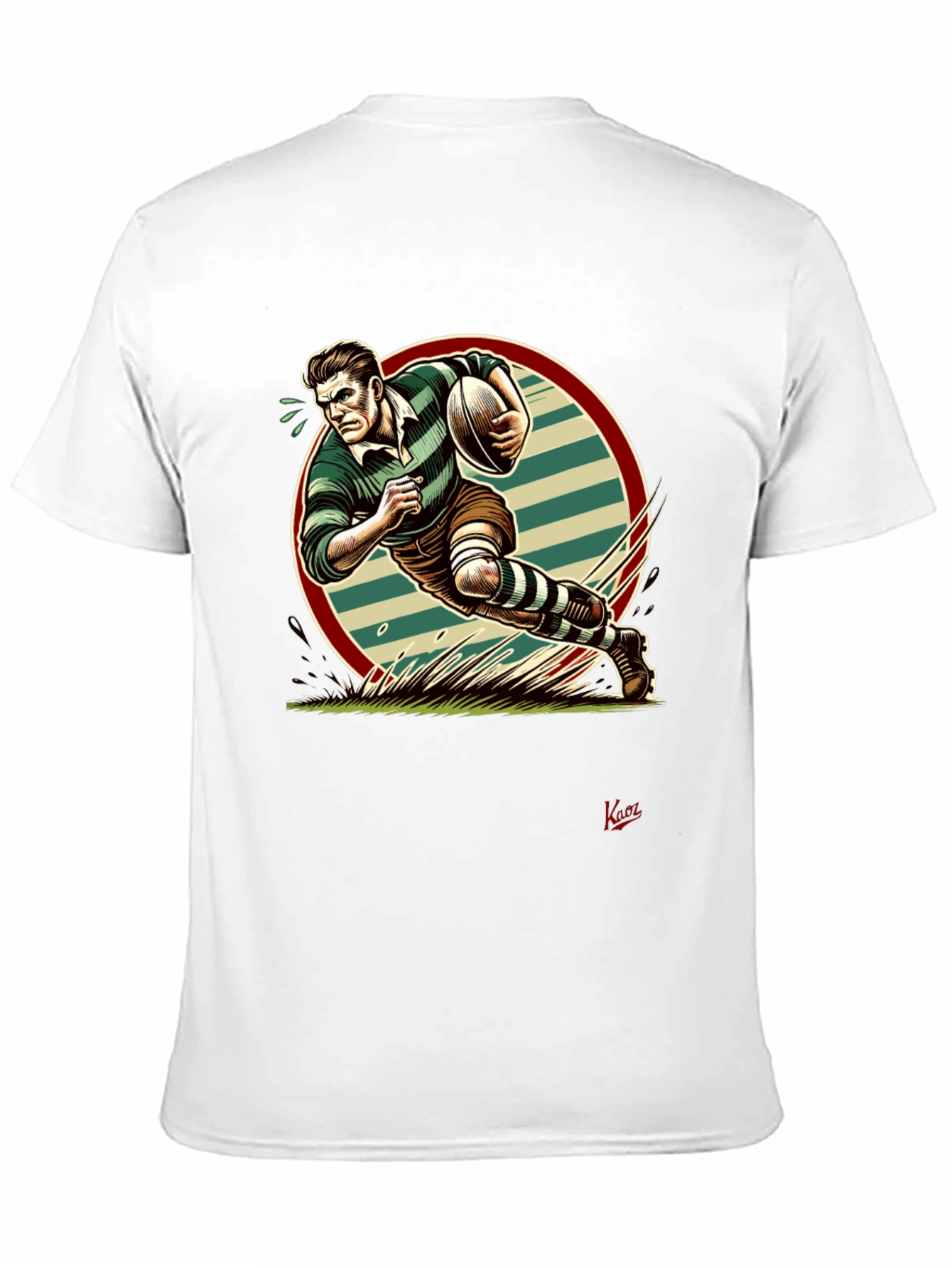 Rugby Player Graphic Tee - Sports Fan Apparel