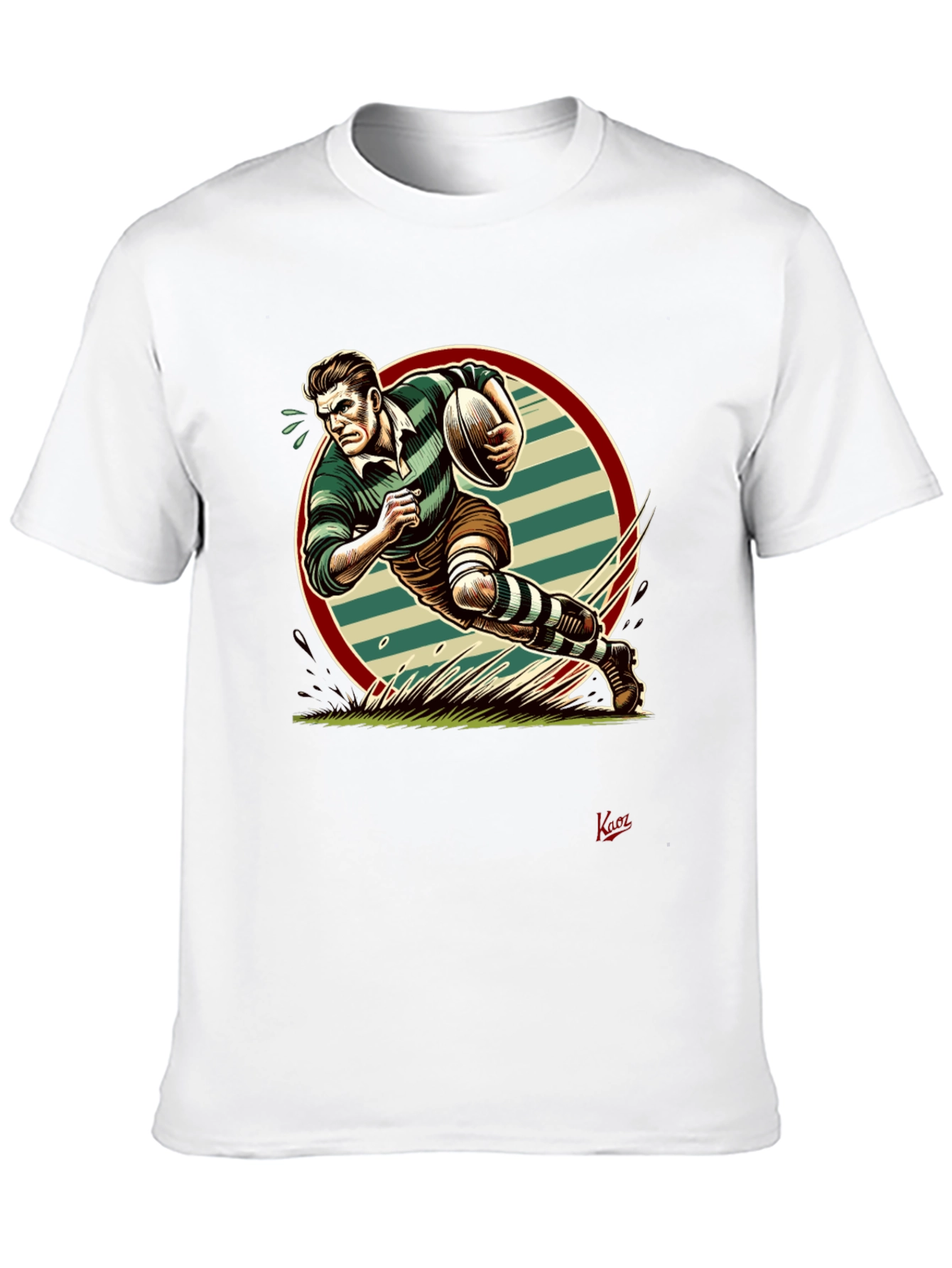 Rugby Player Graphic Tee - Sports Fan Apparel