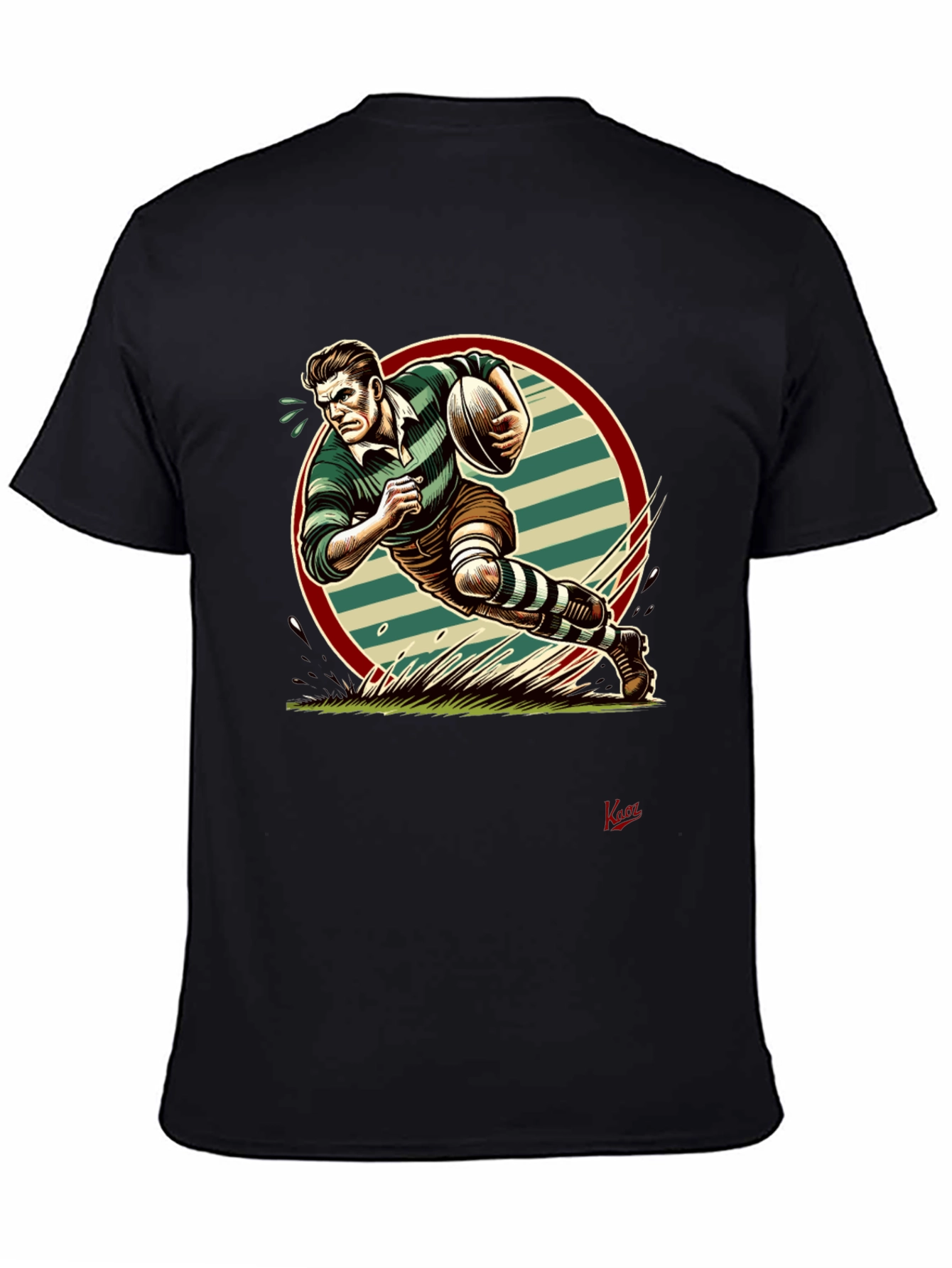 Rugby Player Graphic Tee - Sports Fan Apparel
