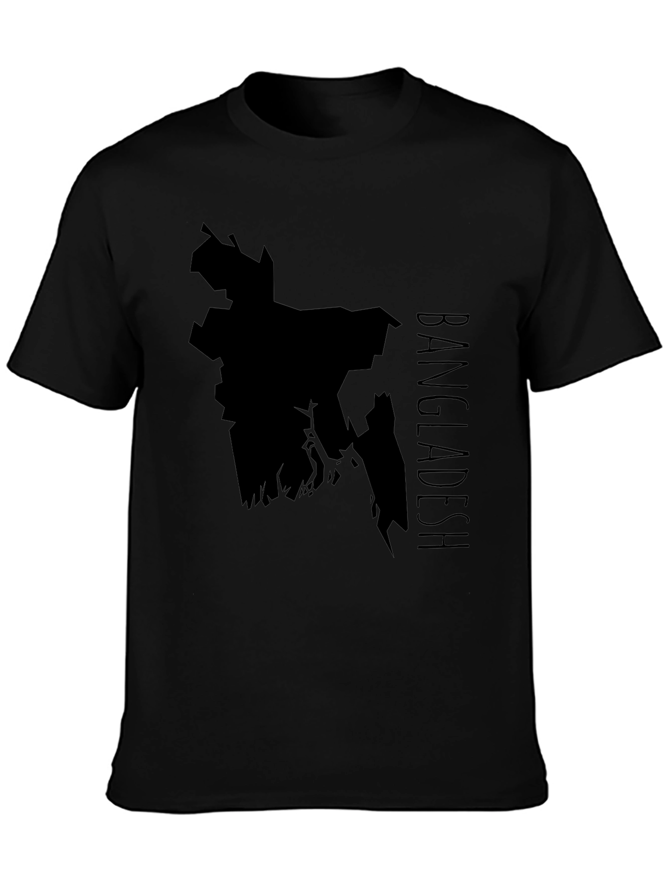 Bangladesh Map Graphic Tee - Black