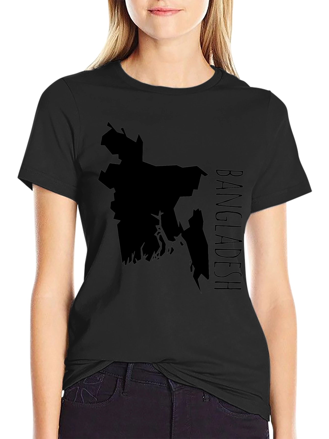 Bangladesh Map Graphic Tee - Black