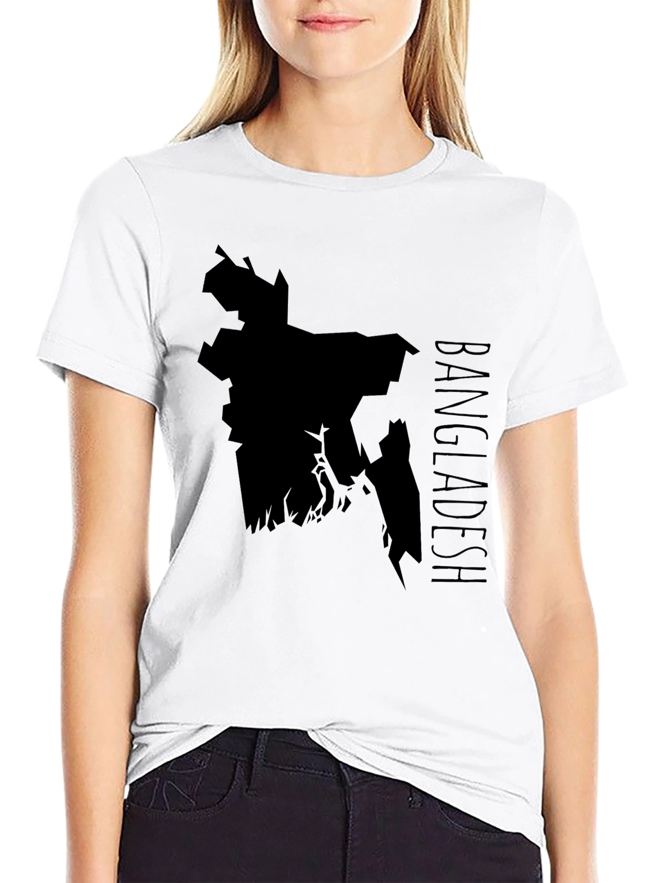 Bangladesh Map Graphic Tee - Black