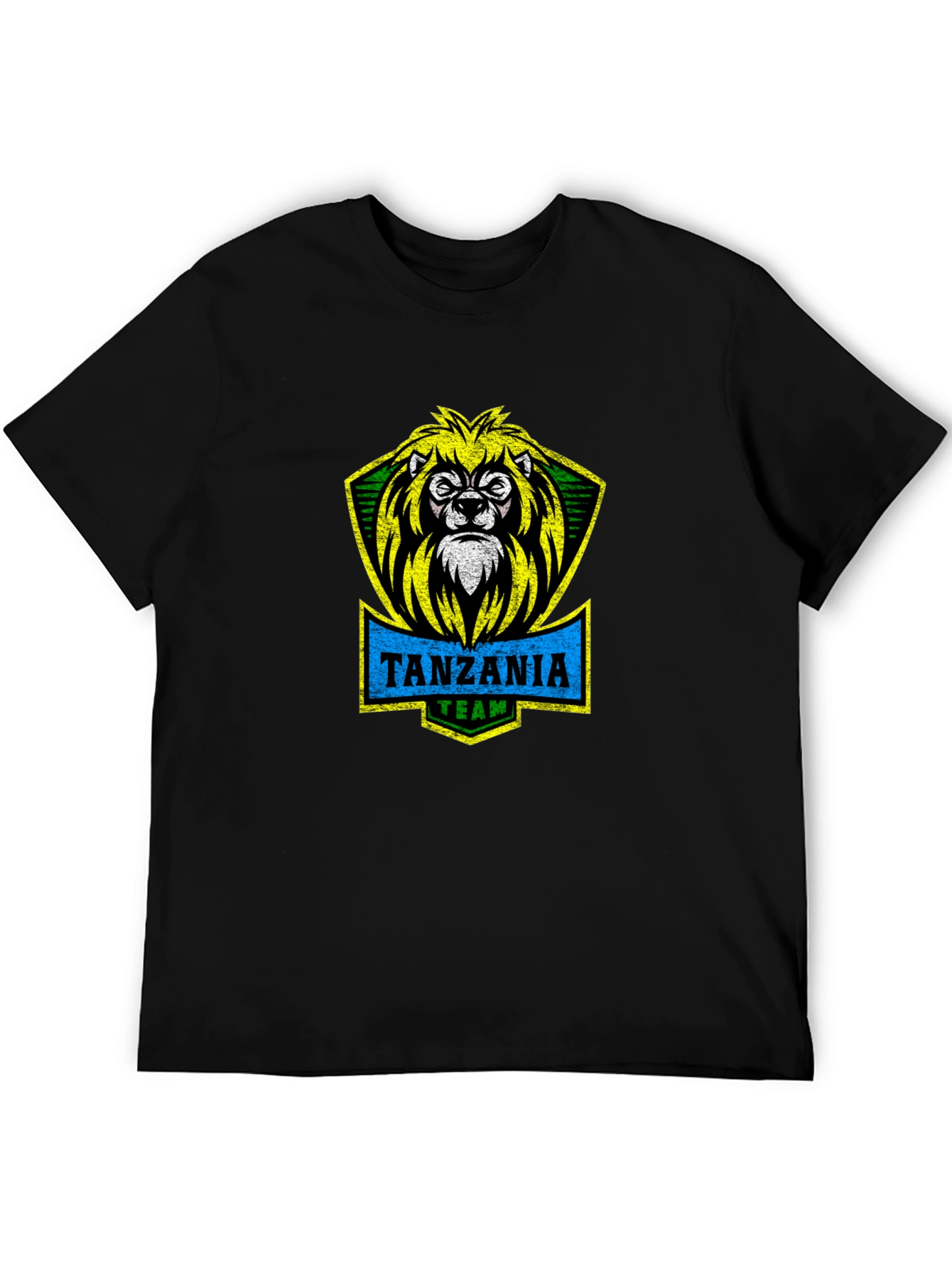 Tanzania Team Lion Graphic T-Shirt - Black