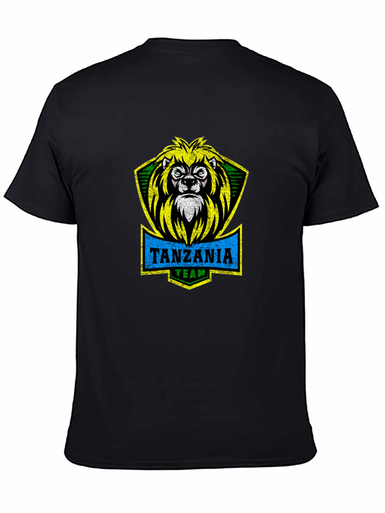 Tanzania Team Lion Graphic T-Shirt - Black