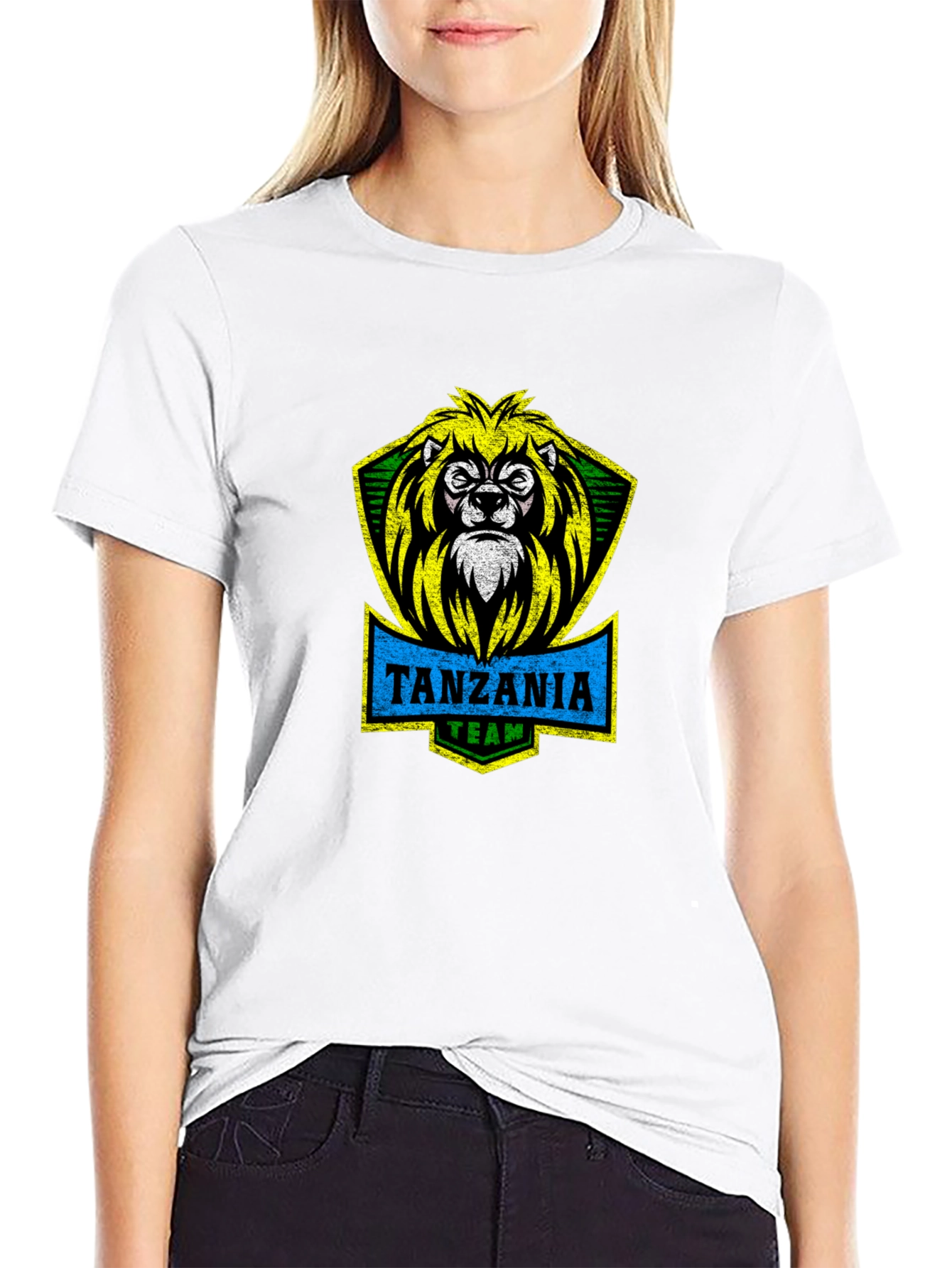 Tanzania Team Lion Graphic T-Shirt - Black
