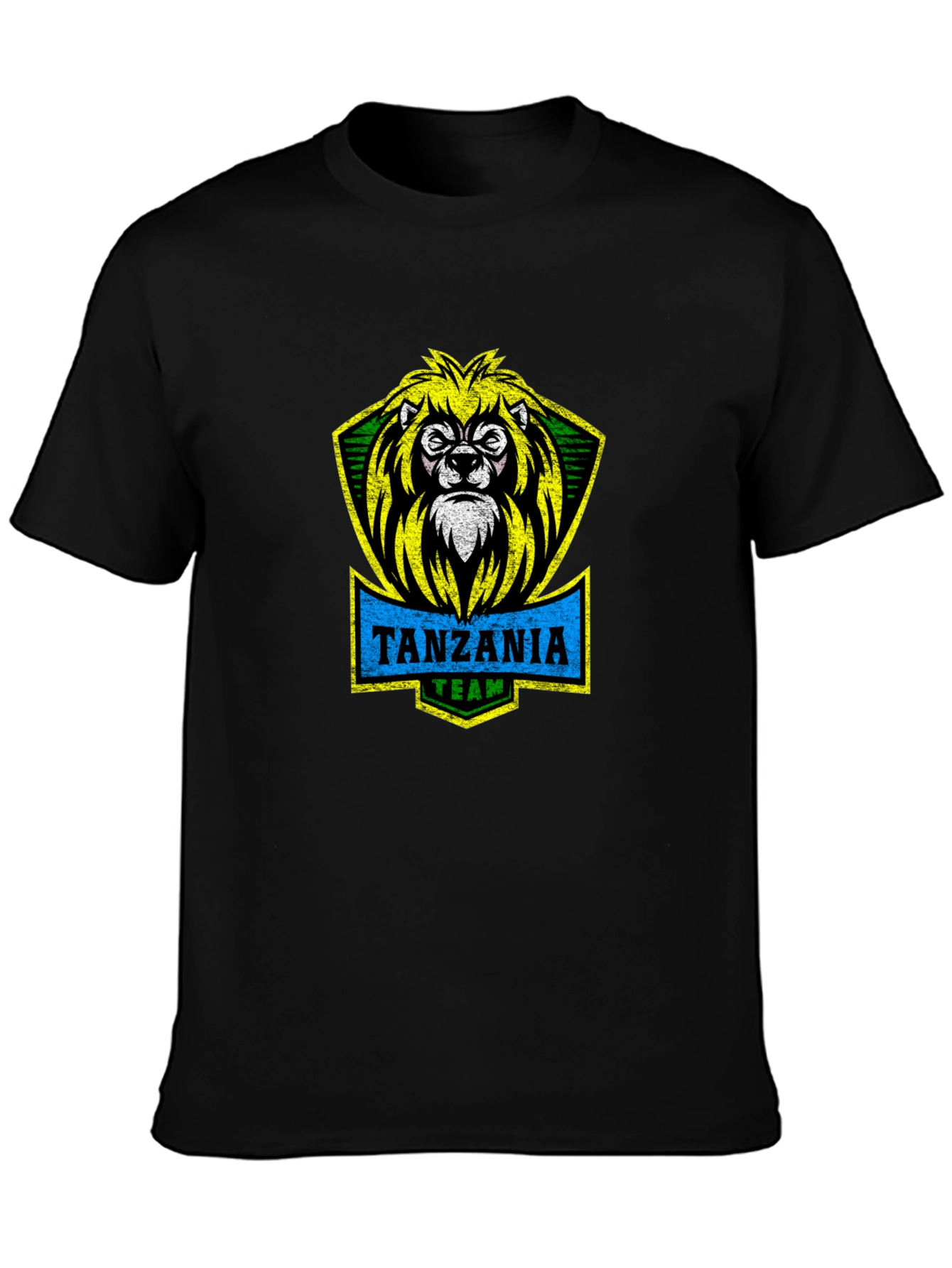 Tanzania Team Lion Graphic T-Shirt - Black