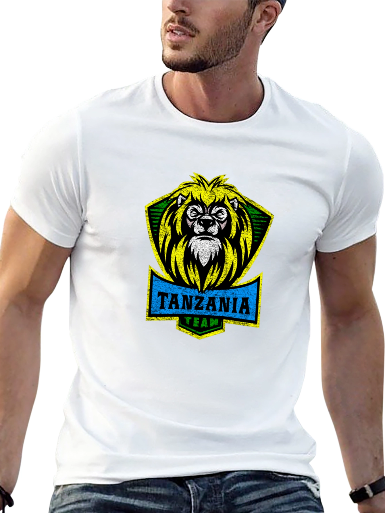 Tanzania Team Lion Graphic T-Shirt - Black