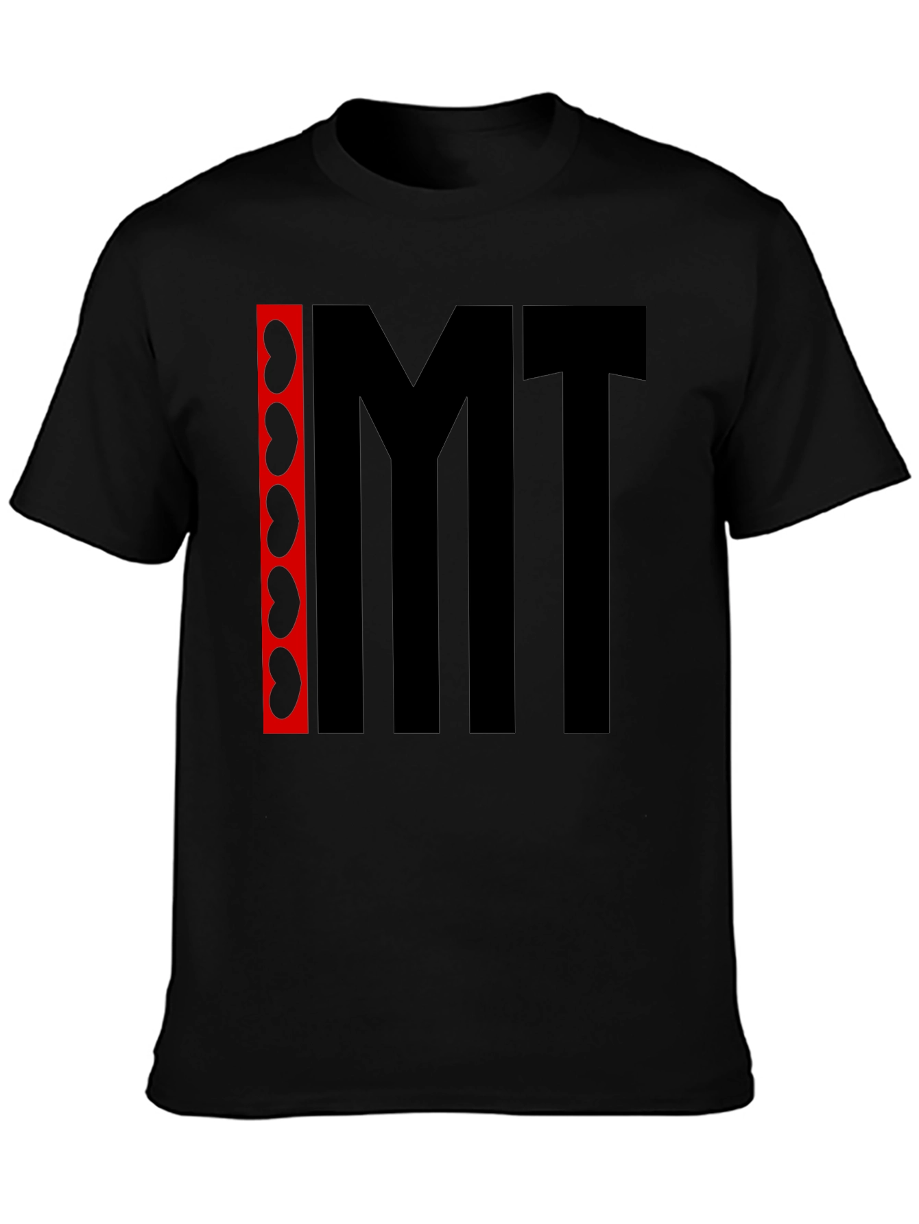 Funny I Heart MT Black Graphic Tee