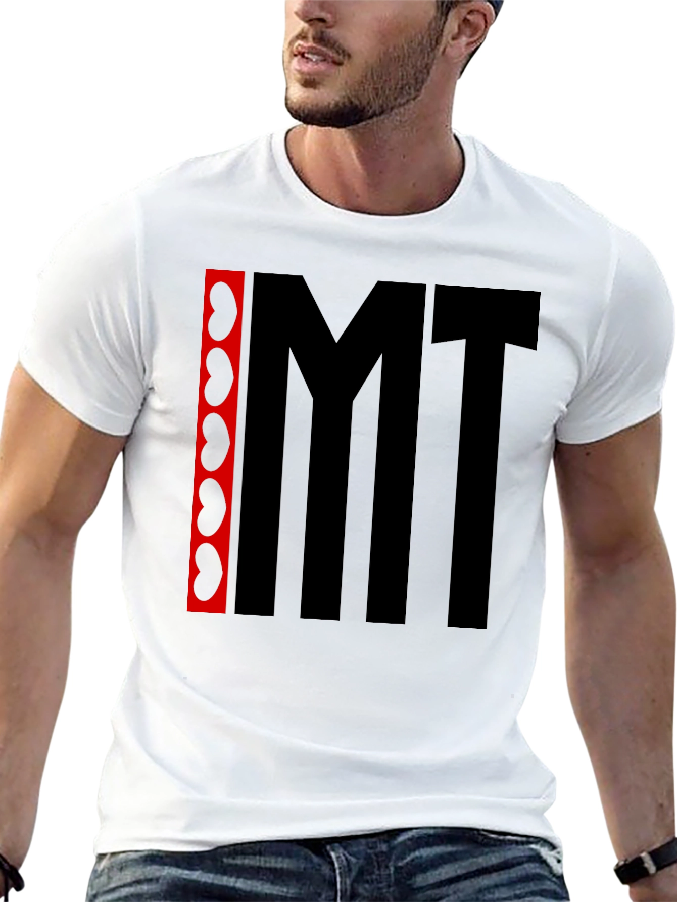 Funny I Heart MT Black Graphic Tee