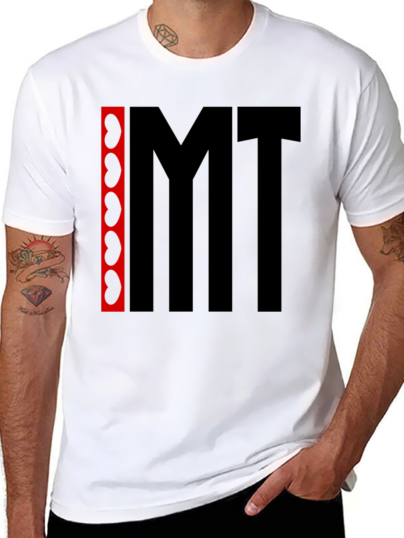 Funny I Heart MT Black Graphic Tee