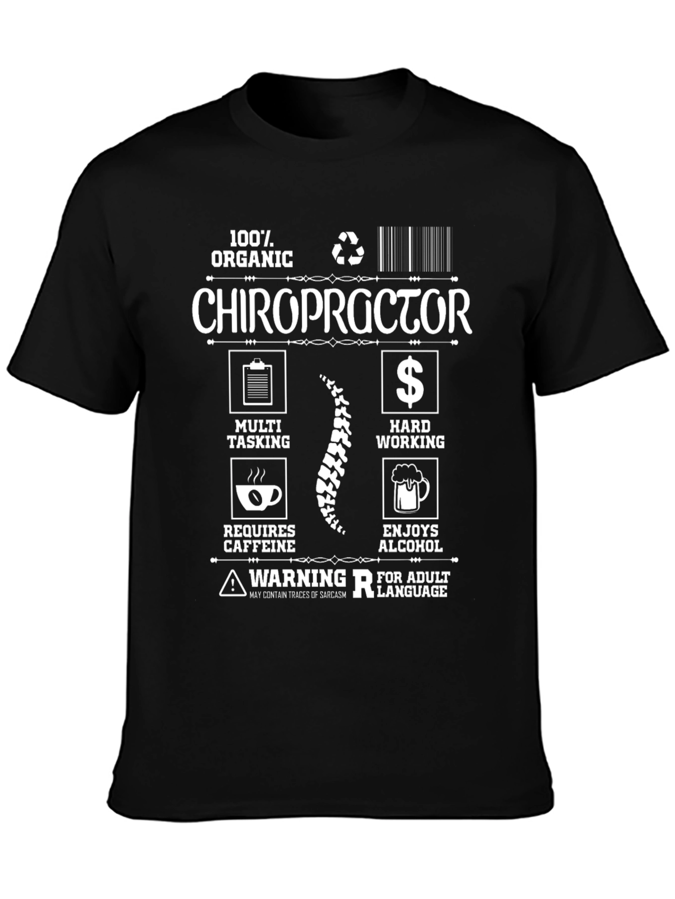Chiropractor Organic Graphic T-Shirt