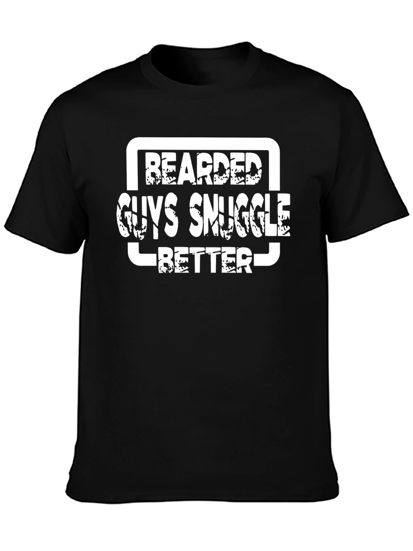 Bearded Guys Snuggle Better Black T-Shirt
