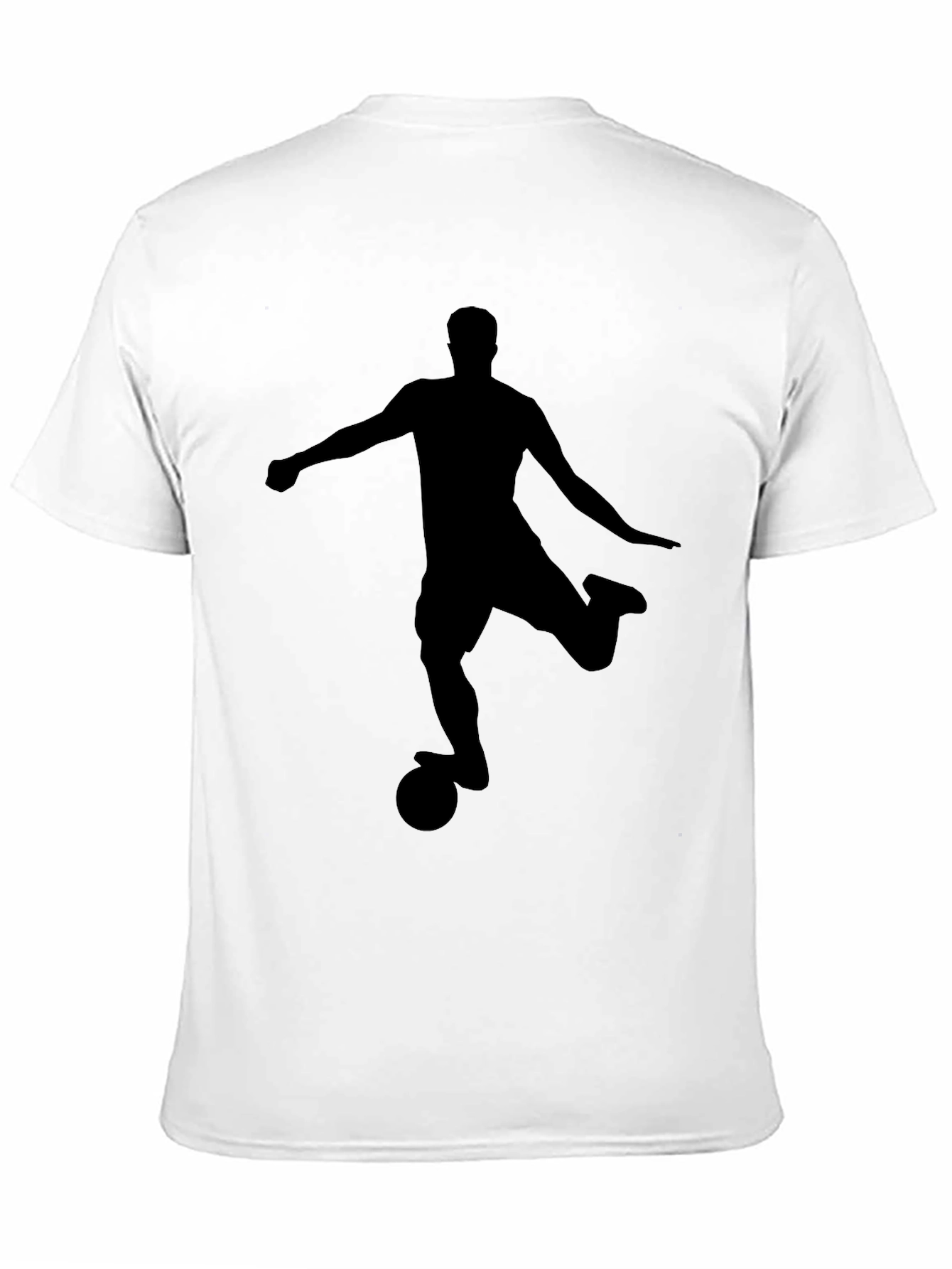 Soccer Player Silhouette Black T-Shirt