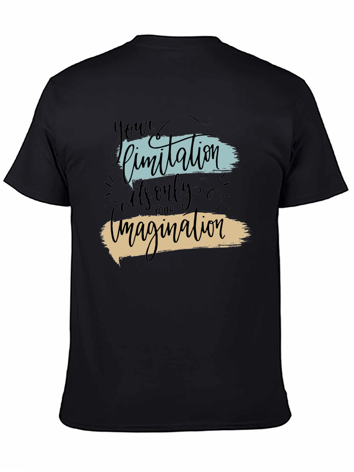 Inspirational Your Limitation Black Graphic Tee