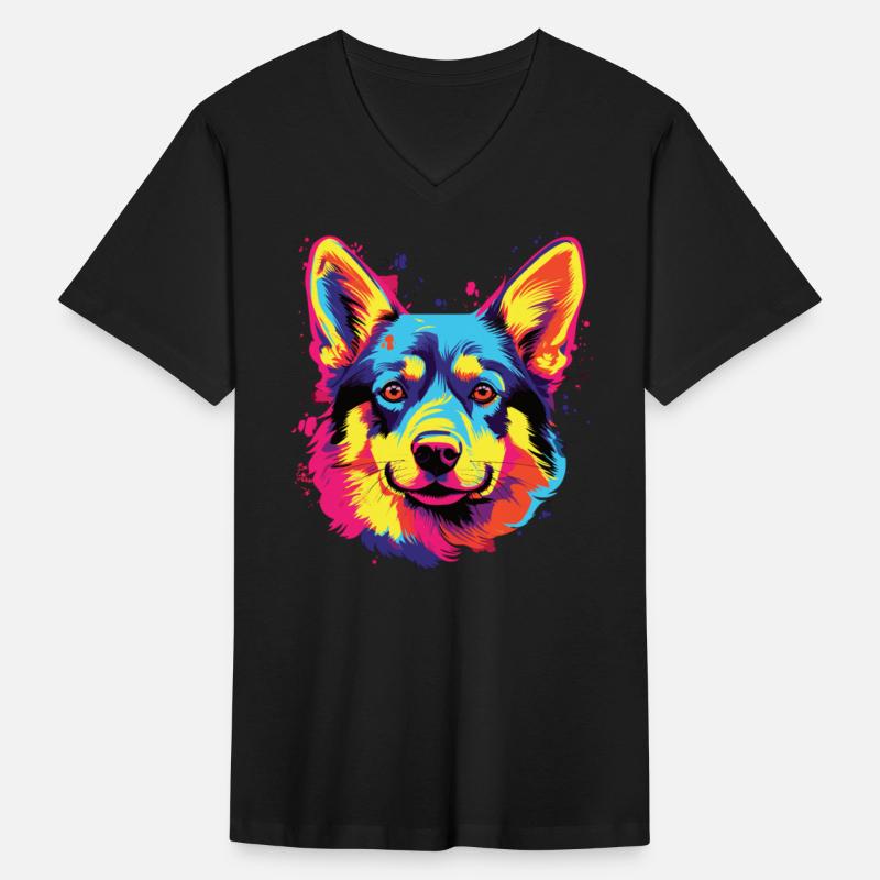 Watercolor Colorful Swedish Vallhund