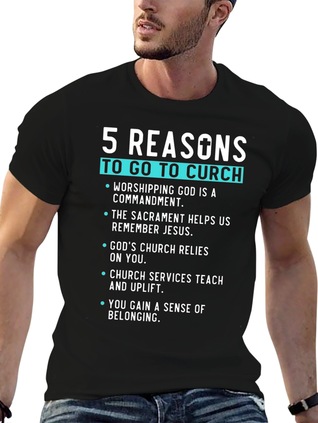 5 Reasons to Go to Church Graphic Tee