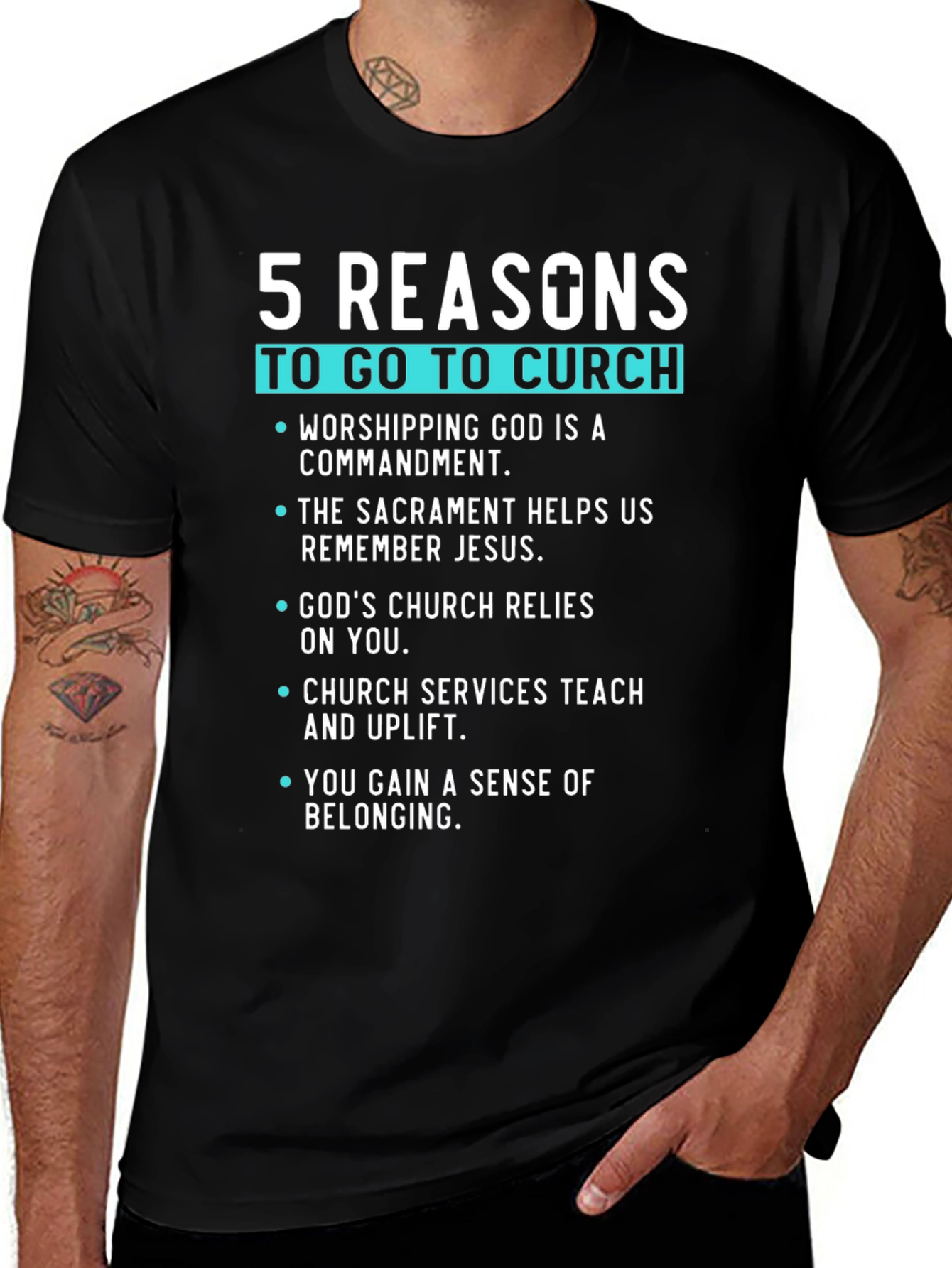 5 Reasons to Go to Church Graphic Tee