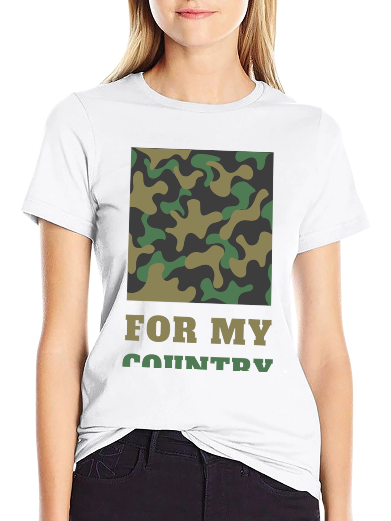 For My Country Camo T-Shirt