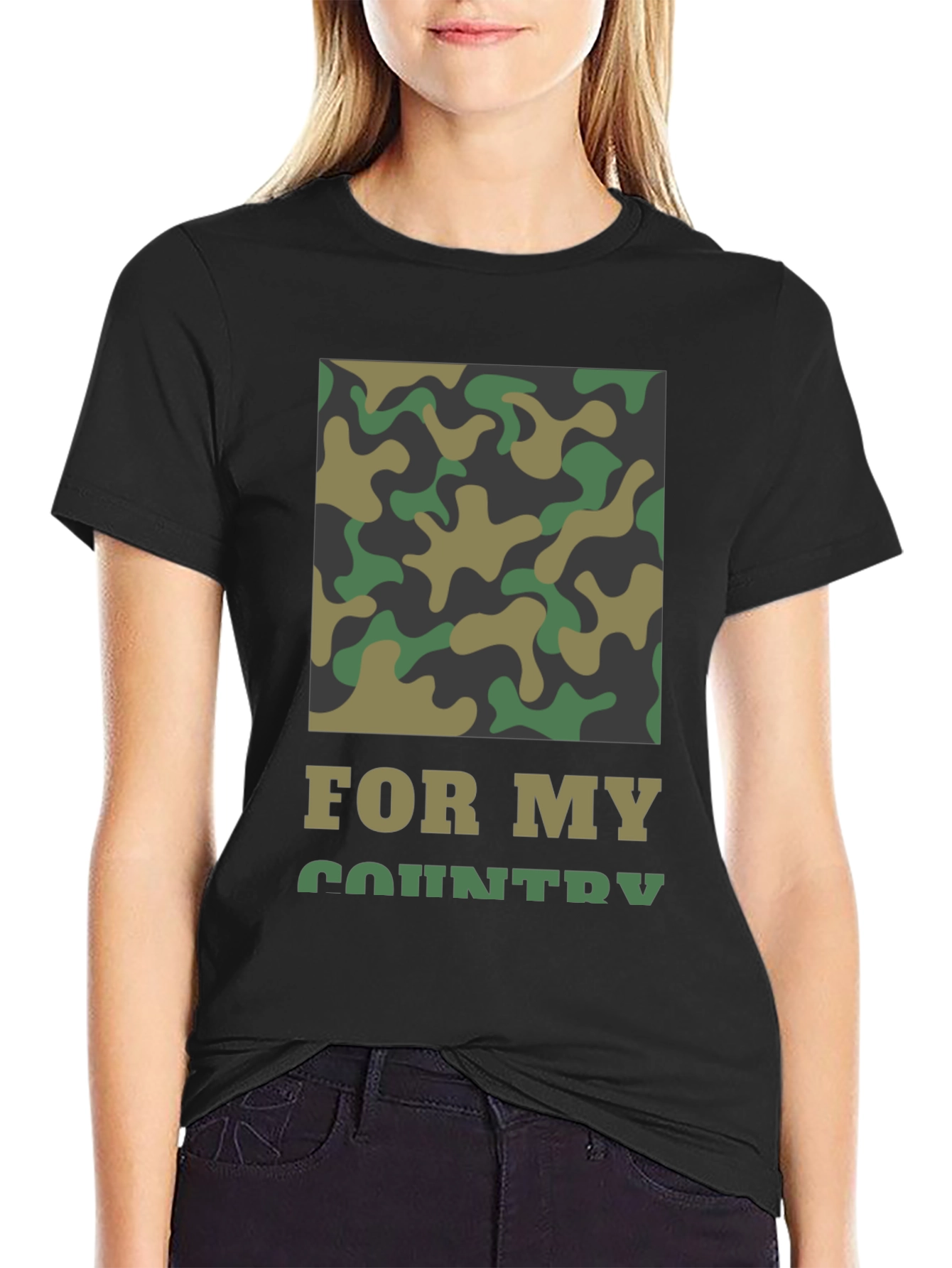 For My Country Camo T-Shirt