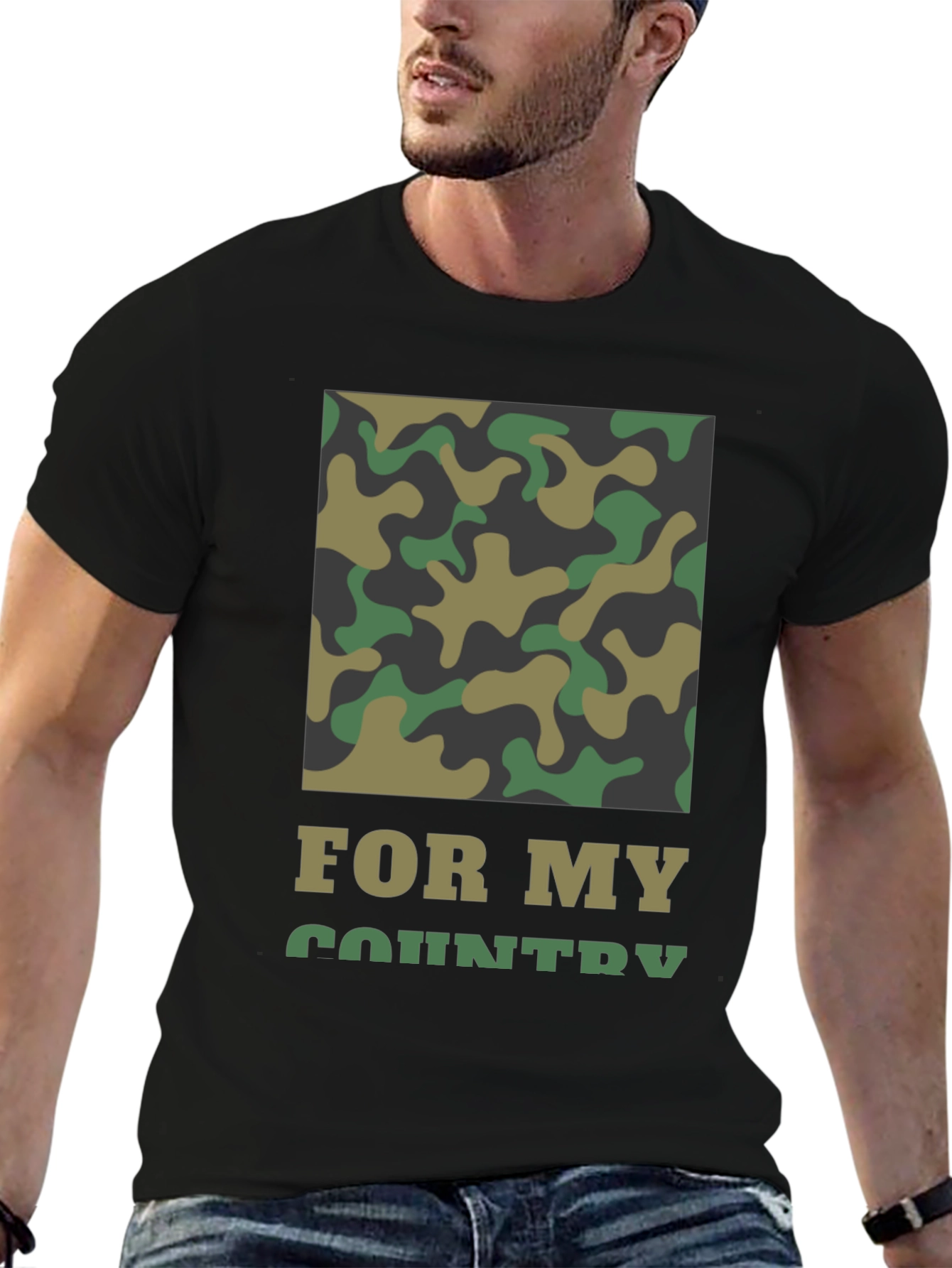 For My Country Camo T-Shirt