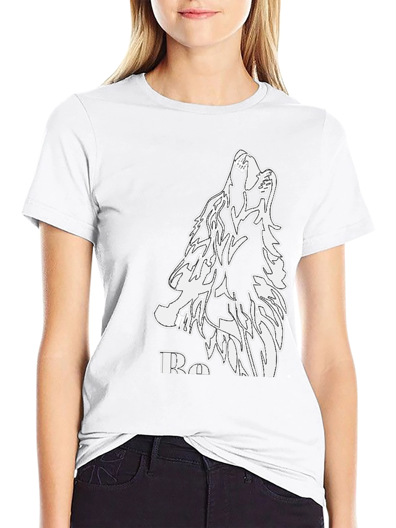 Wolf Howl Graphic Black T-Shirt